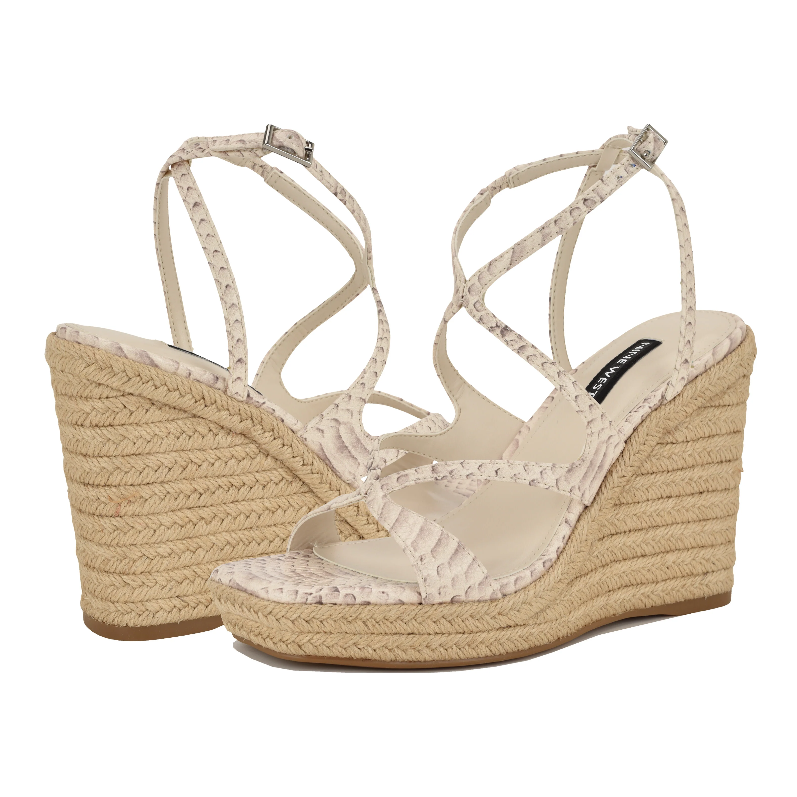 NINE WEST ADRIANE3 NATURAL MULTI/SNK PU XK/SNL681 - Image 7