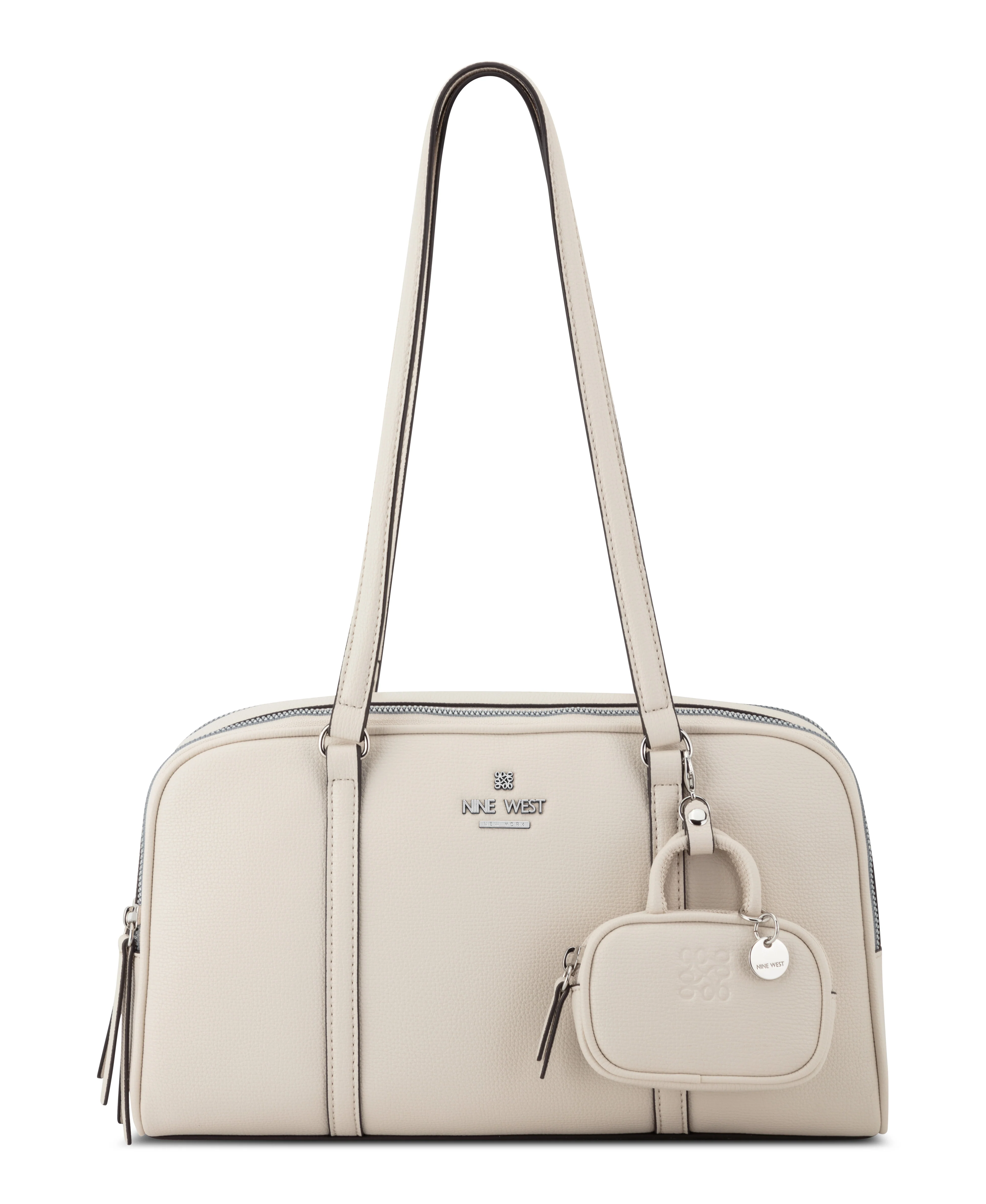 NINE WEST HANDBAGS ALDA SHOULDER SATCHEL MILK