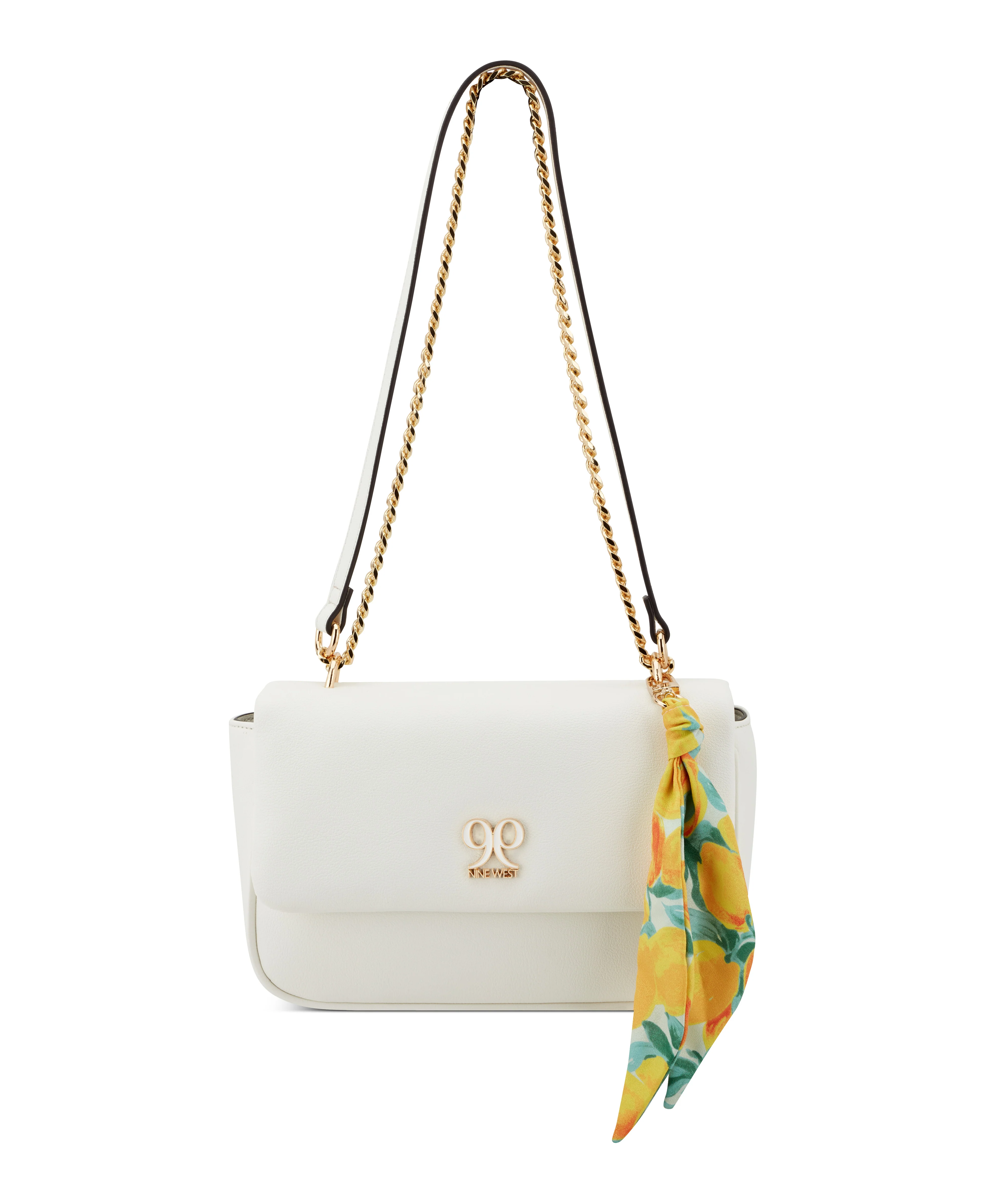 NINE WEST HANDBAGS AZELIE CONVERTIBLE FLAP OPTIC WHITE