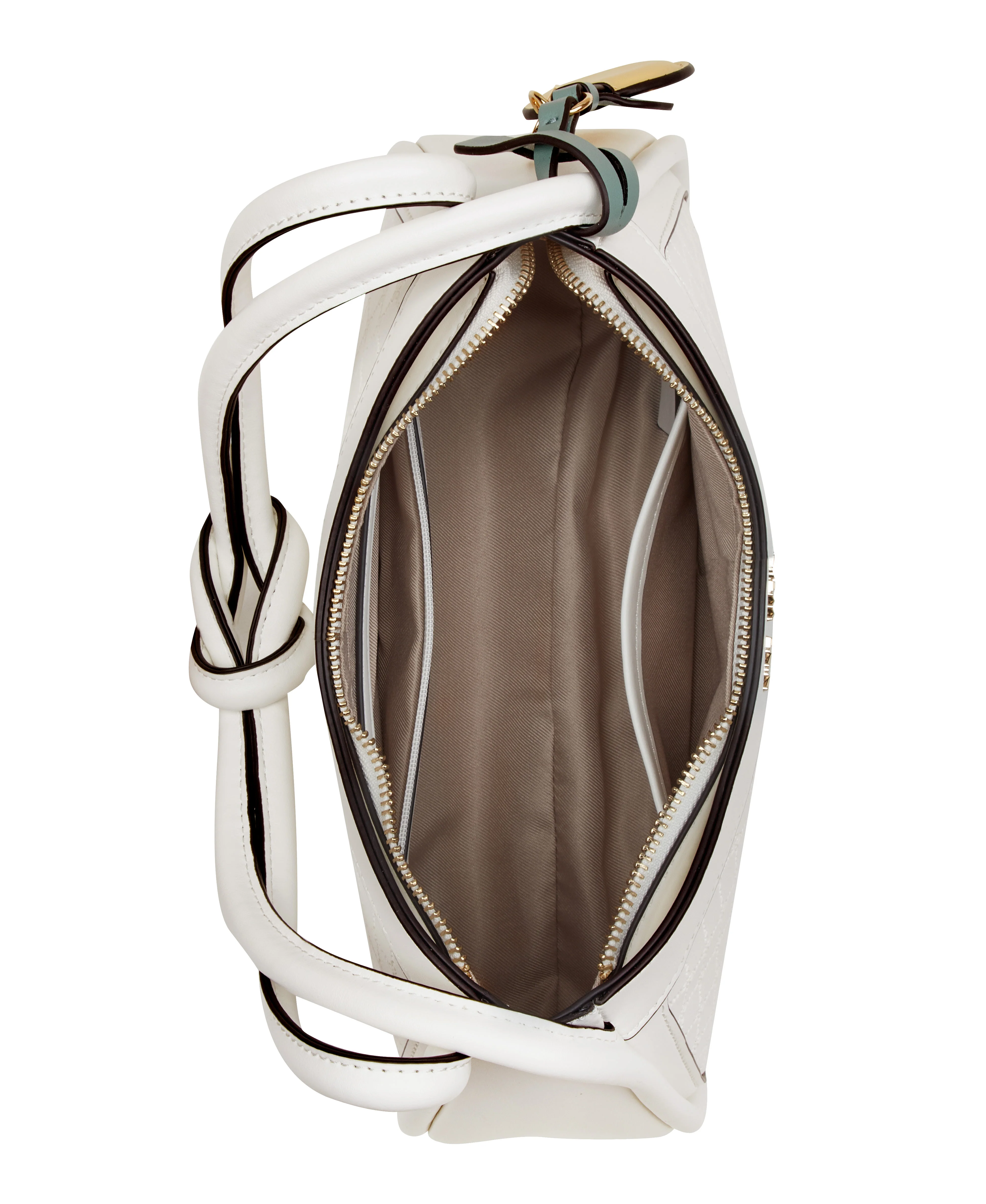 NINE WEST HANDBAGS AZURA MINI SHOULDER BAG OPTIC WHITE - Image 4