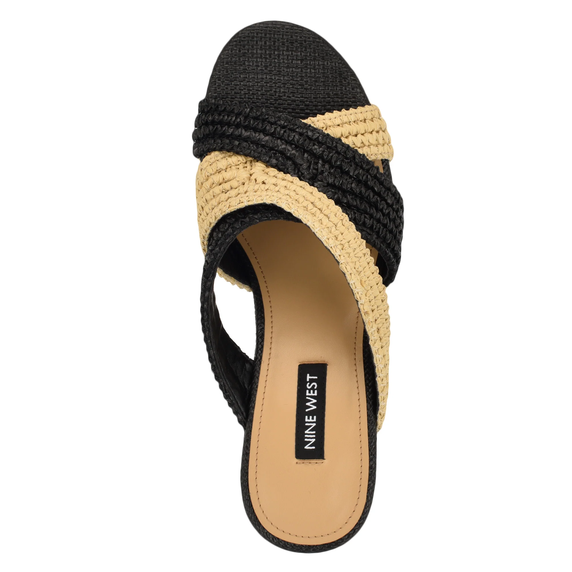 NINE WEST BEMAY2 BLACK/QY CROSS WOVEN PT PR - Image 4