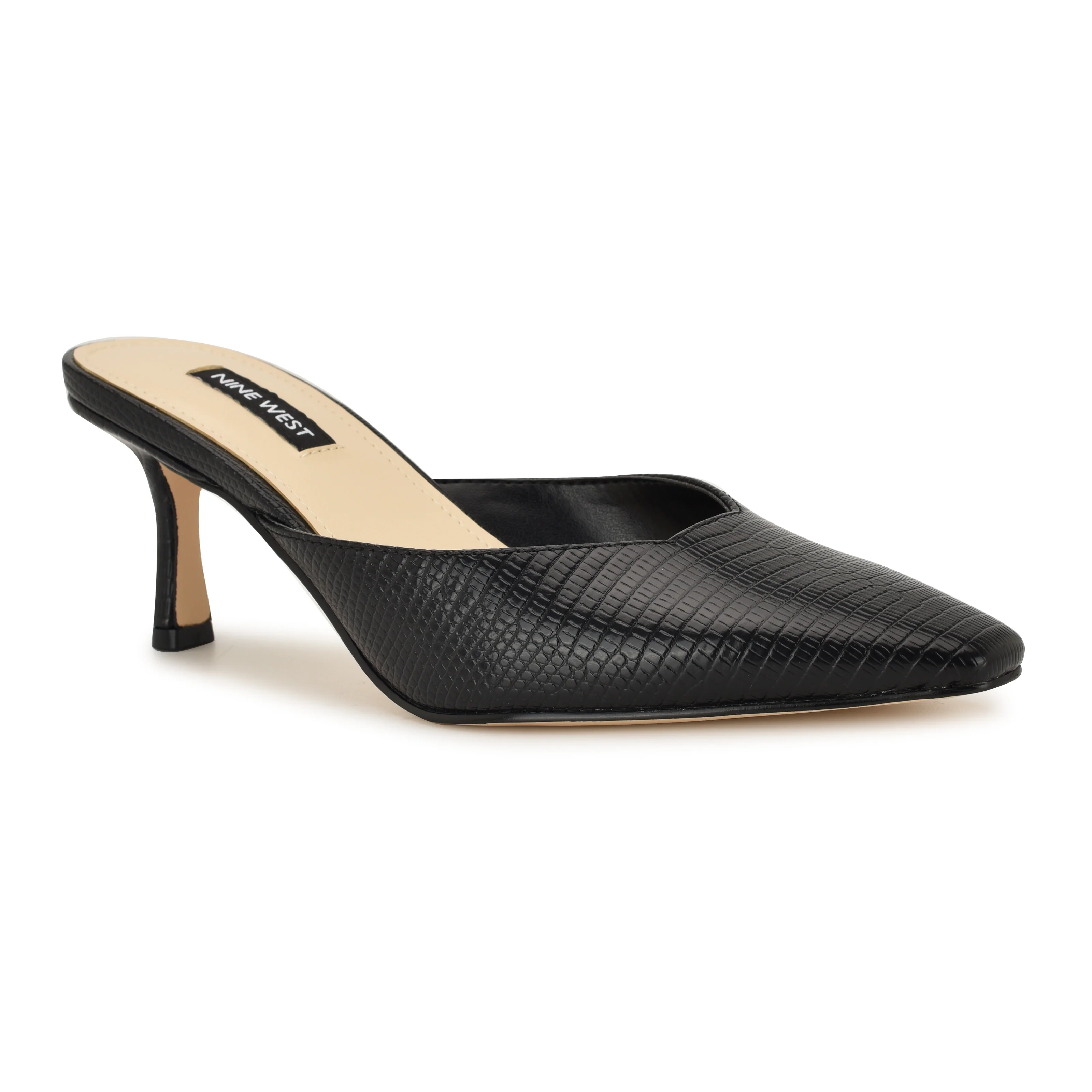NINE WEST CAMENLA3 BLACK/SHINY LIZARD PU2056/2 - Image 2
