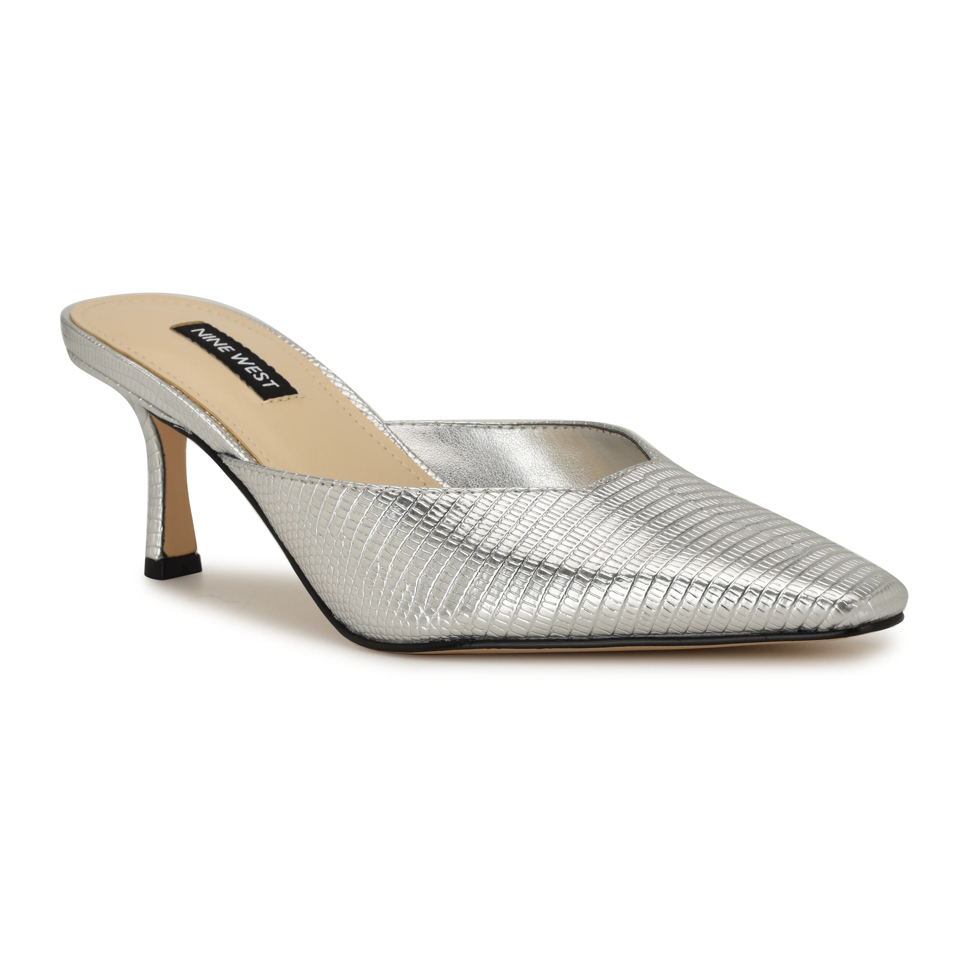 NINE WEST CAMENLA3 SILVER/NEW METALLIC LIZARD PU - Image 2