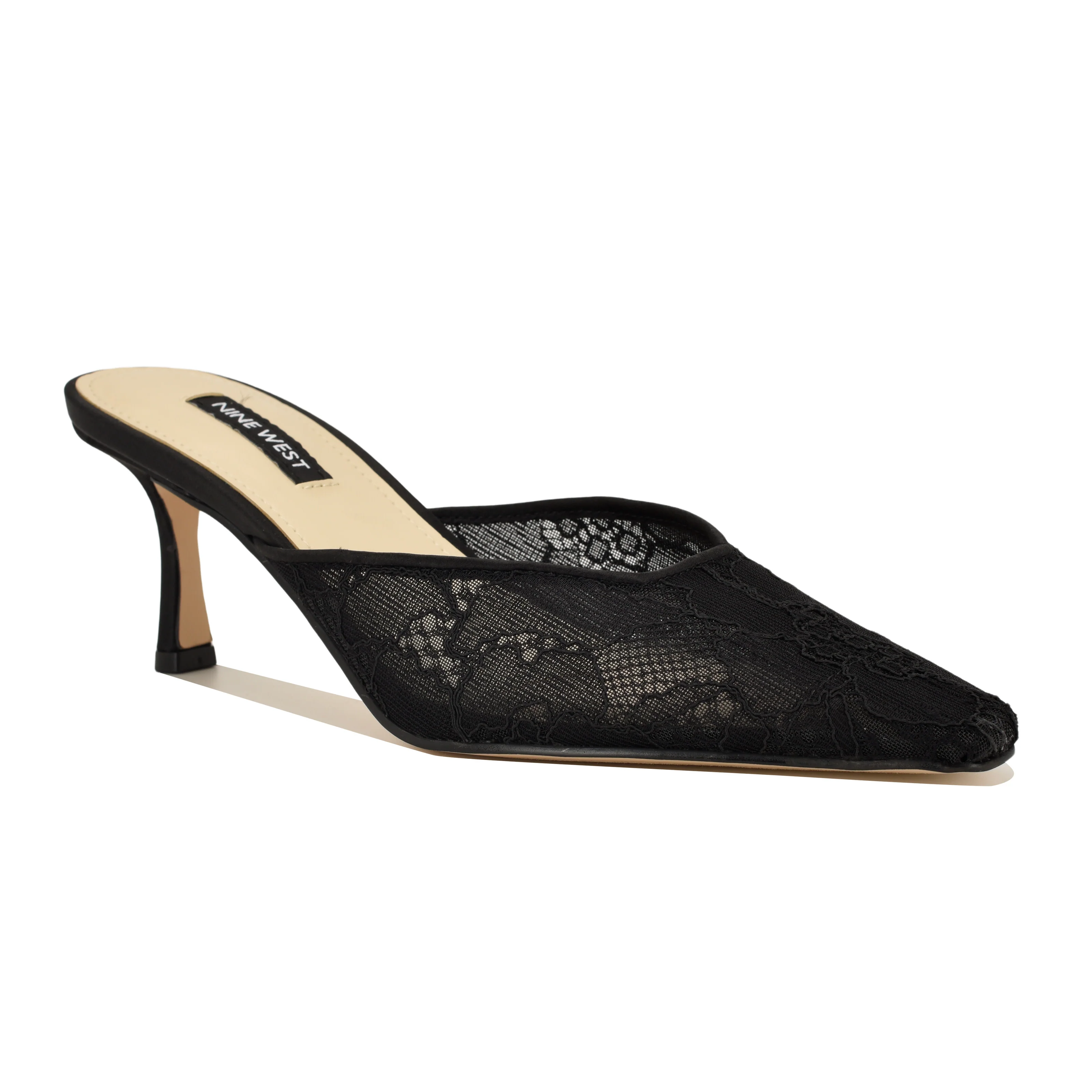 NINE WEST CAMENLANP2 BLACK BLACK/BLACK/LACE MESH HN - Image 2