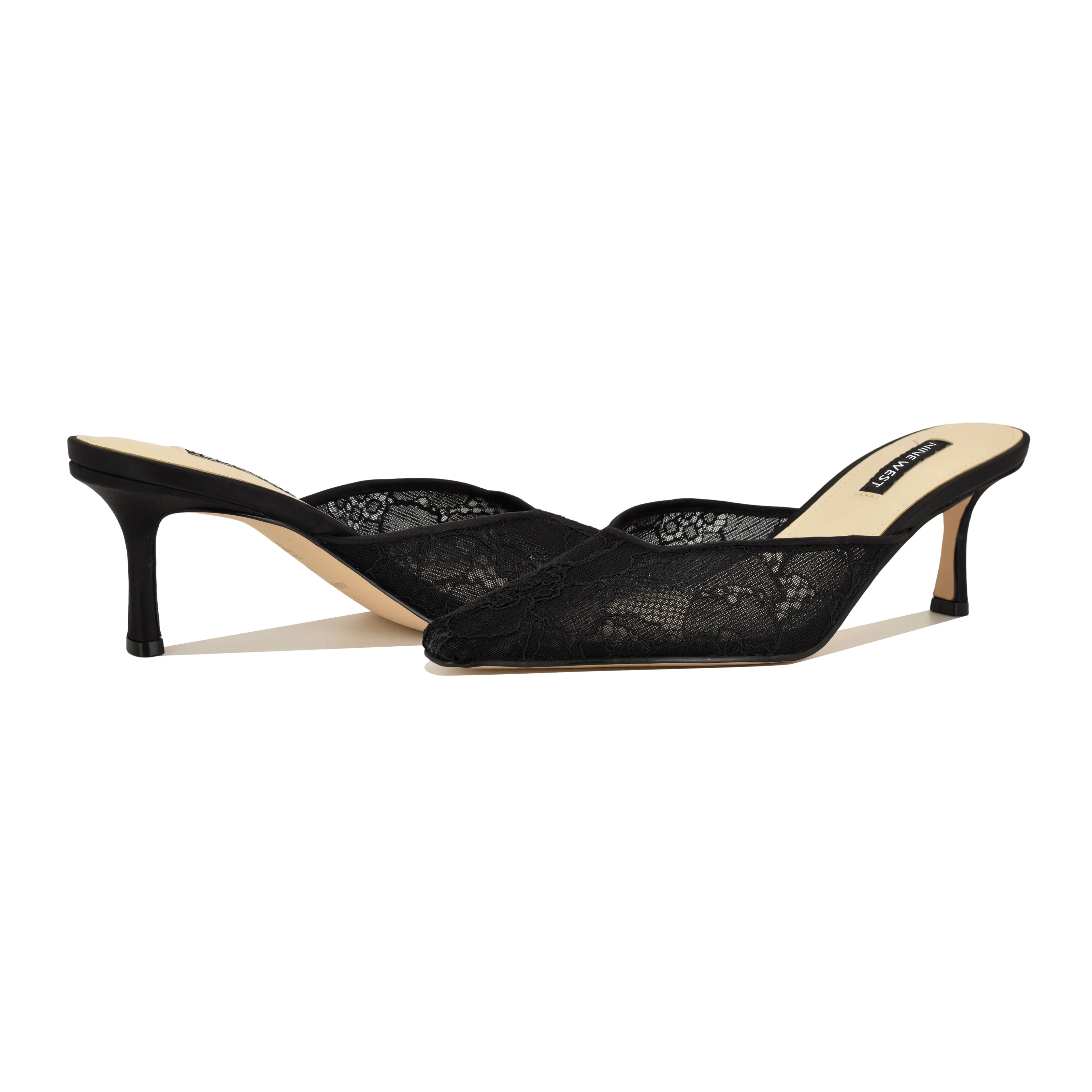 NINE WEST CAMENLANP2 BLACK BLACK/BLACK/LACE MESH HN - Image 7