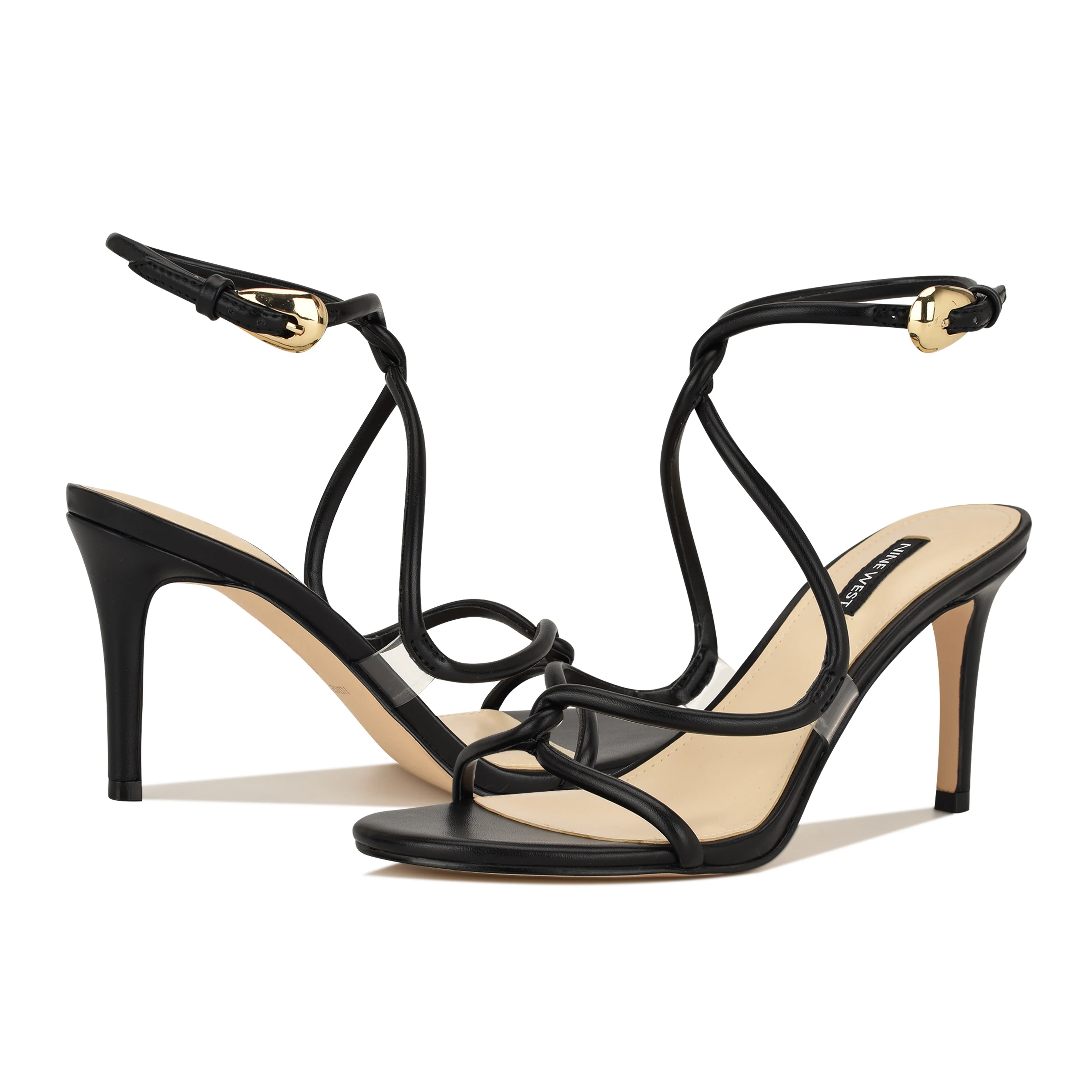 NINE WEST EMERILA3 BLACK/CLEAR/SUPER NAPPA PU/1.2 - Image 7