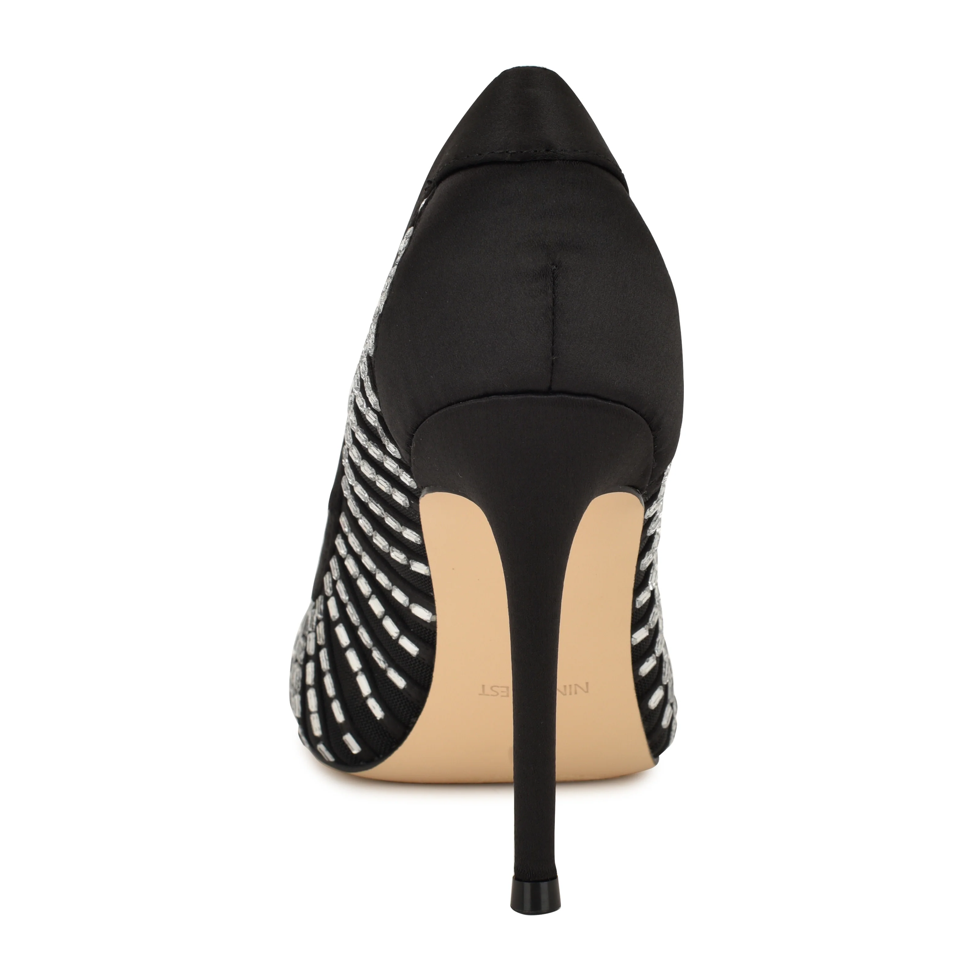 NINE WEST FERESAH2 BLACK/BLACK/CRYSTAL SATIN/FINE - Image 3