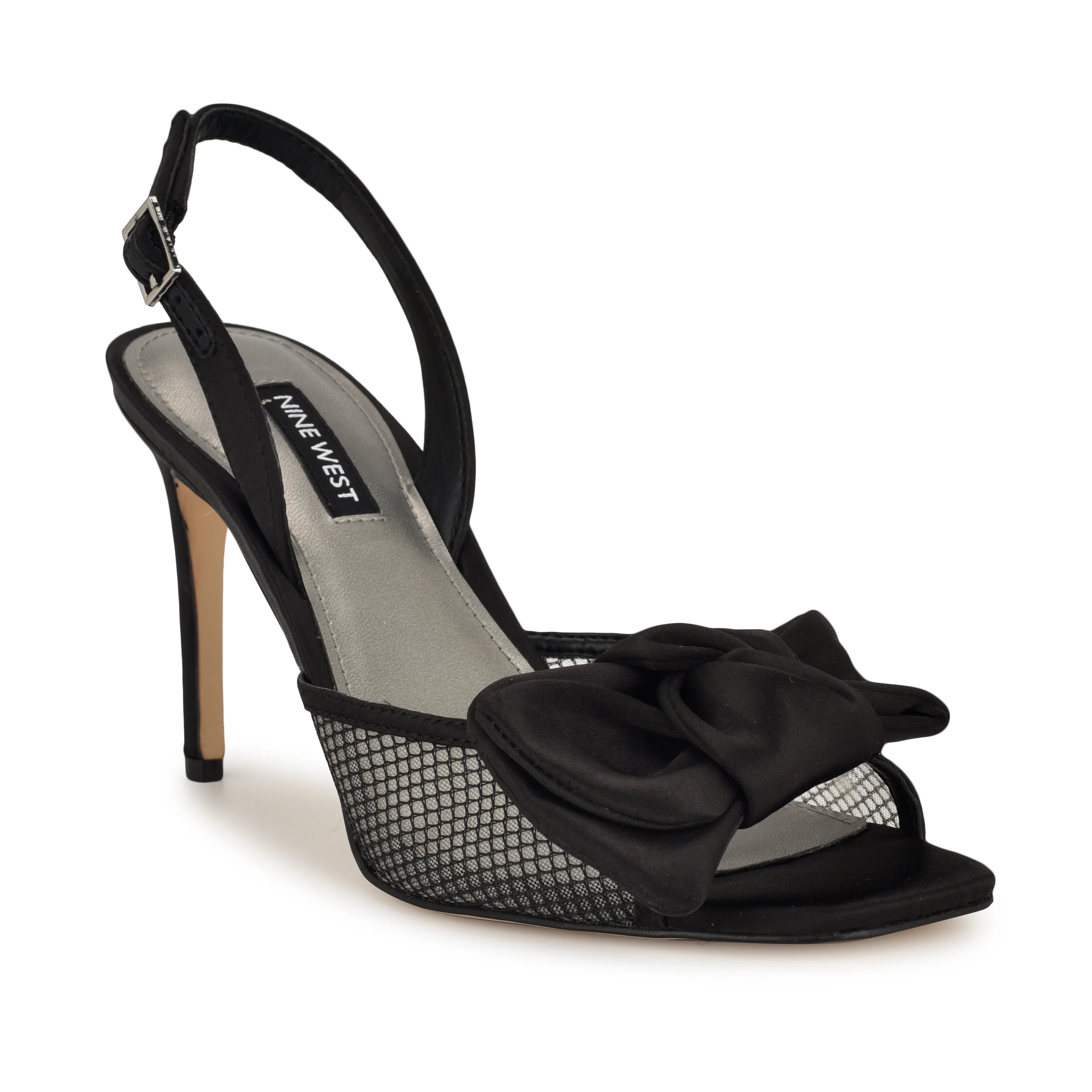 NINE WEST GERGIA2 BLACK/BLACK CLEAR/CRYSTAL SATI - Image 2