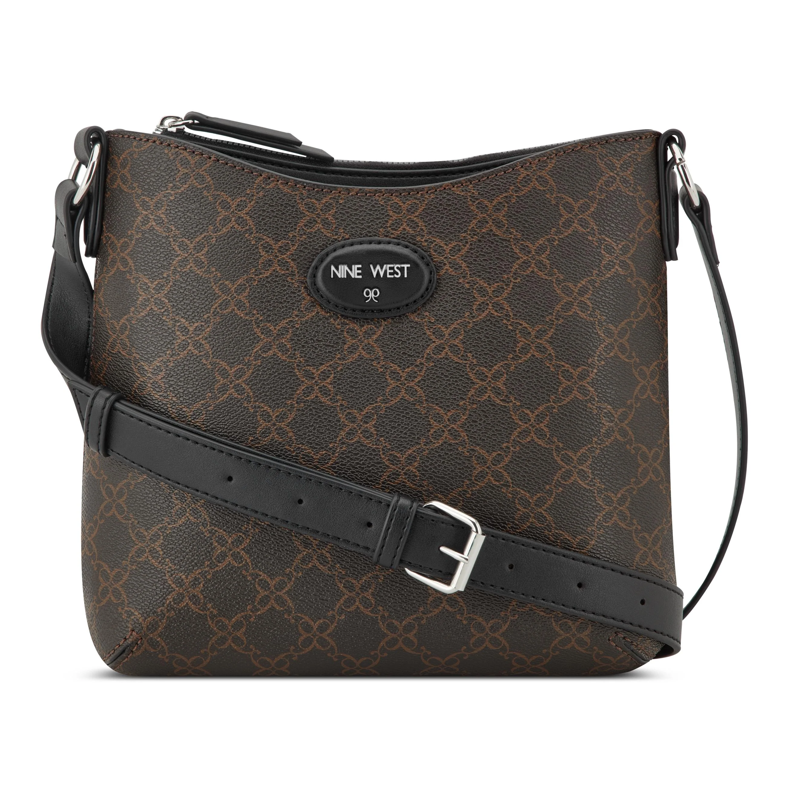 Nine West Handbags ADELINE SWING PACK BROWN LOGO/BLACK