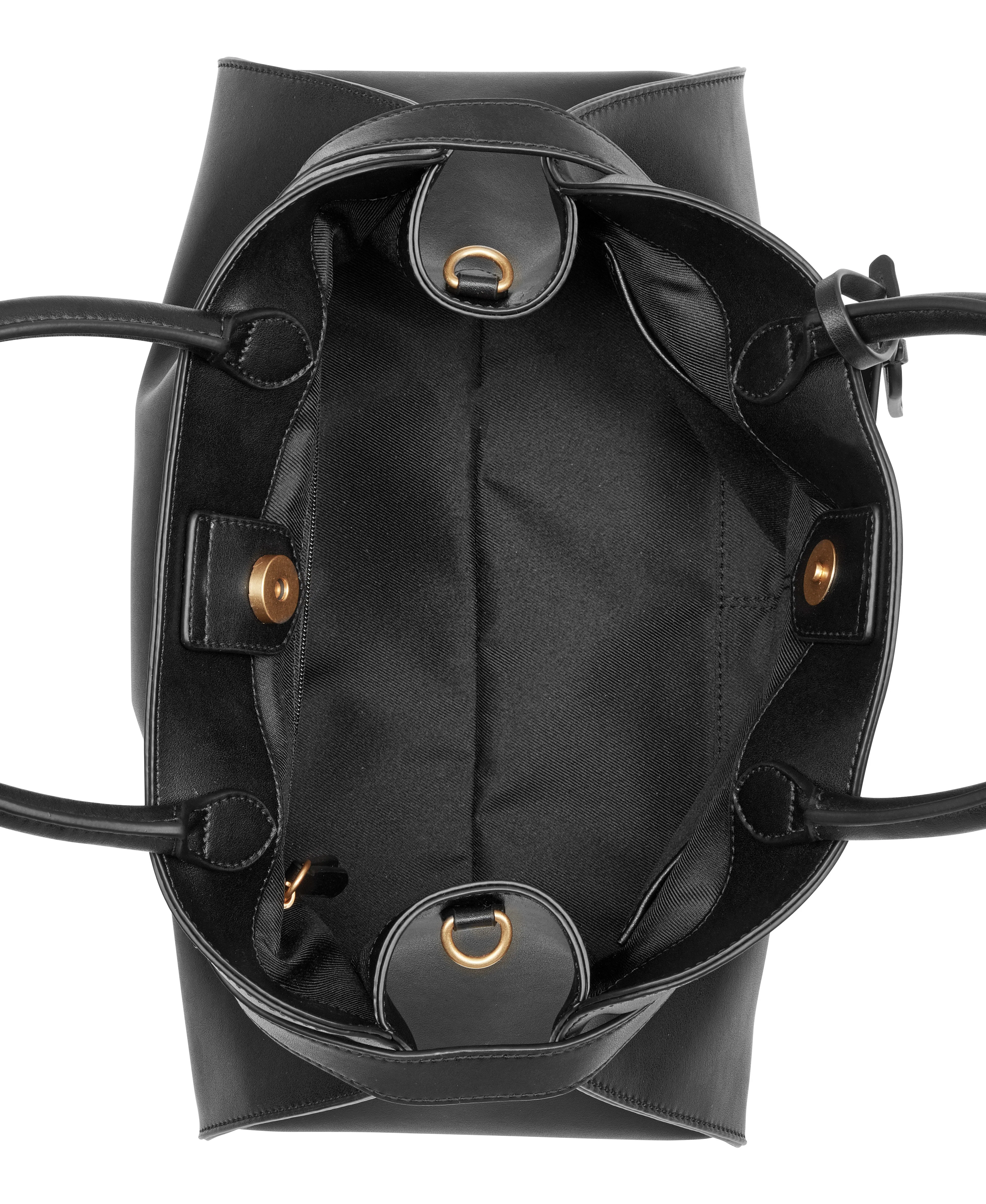 NINE WEST HANDBAGS ARPANA LEATHER SATCHEL BLACK - Image 4