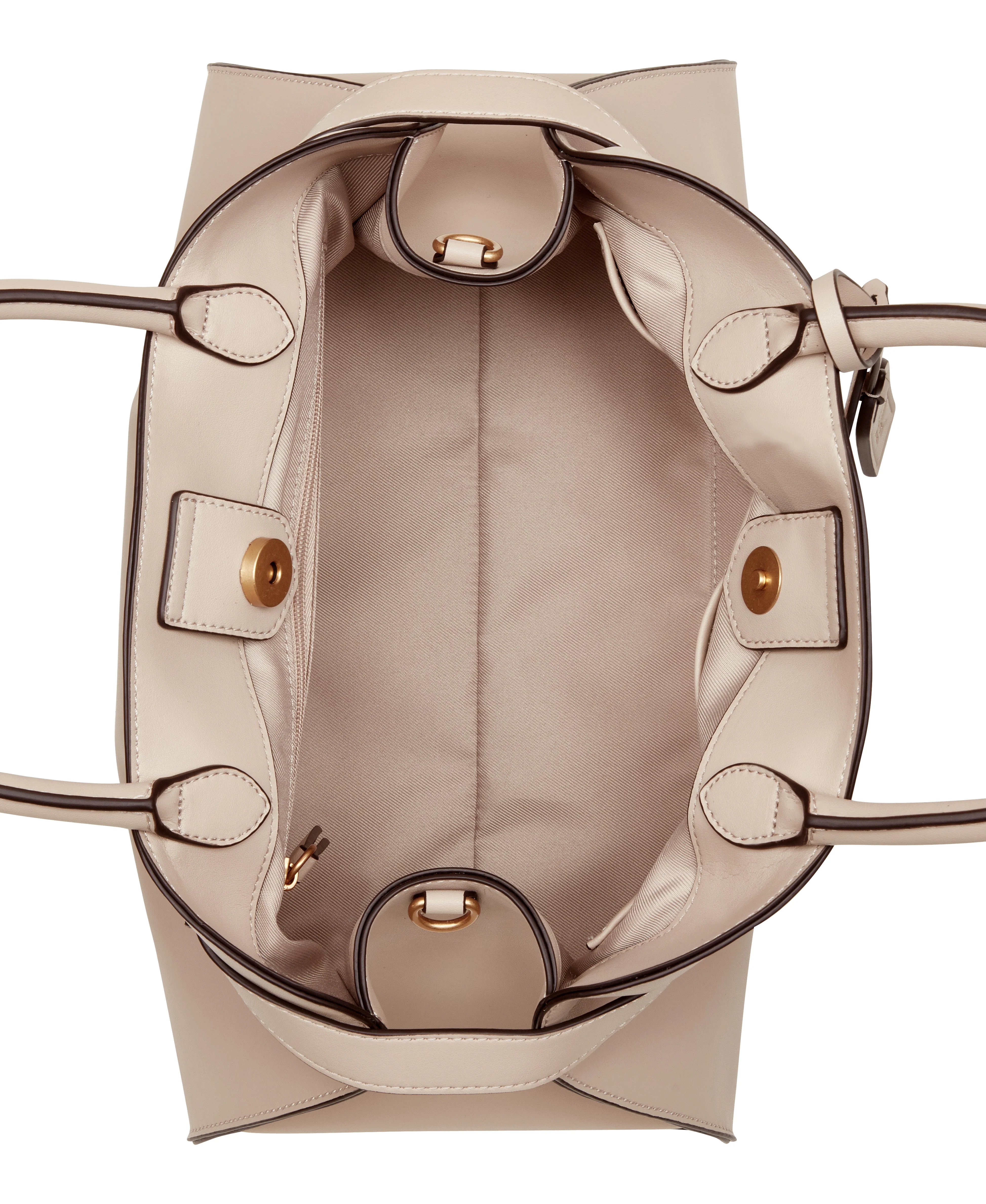 NINE WEST HANDBAGS ARPANA LEATHER SATCHEL FAWN - Image 4