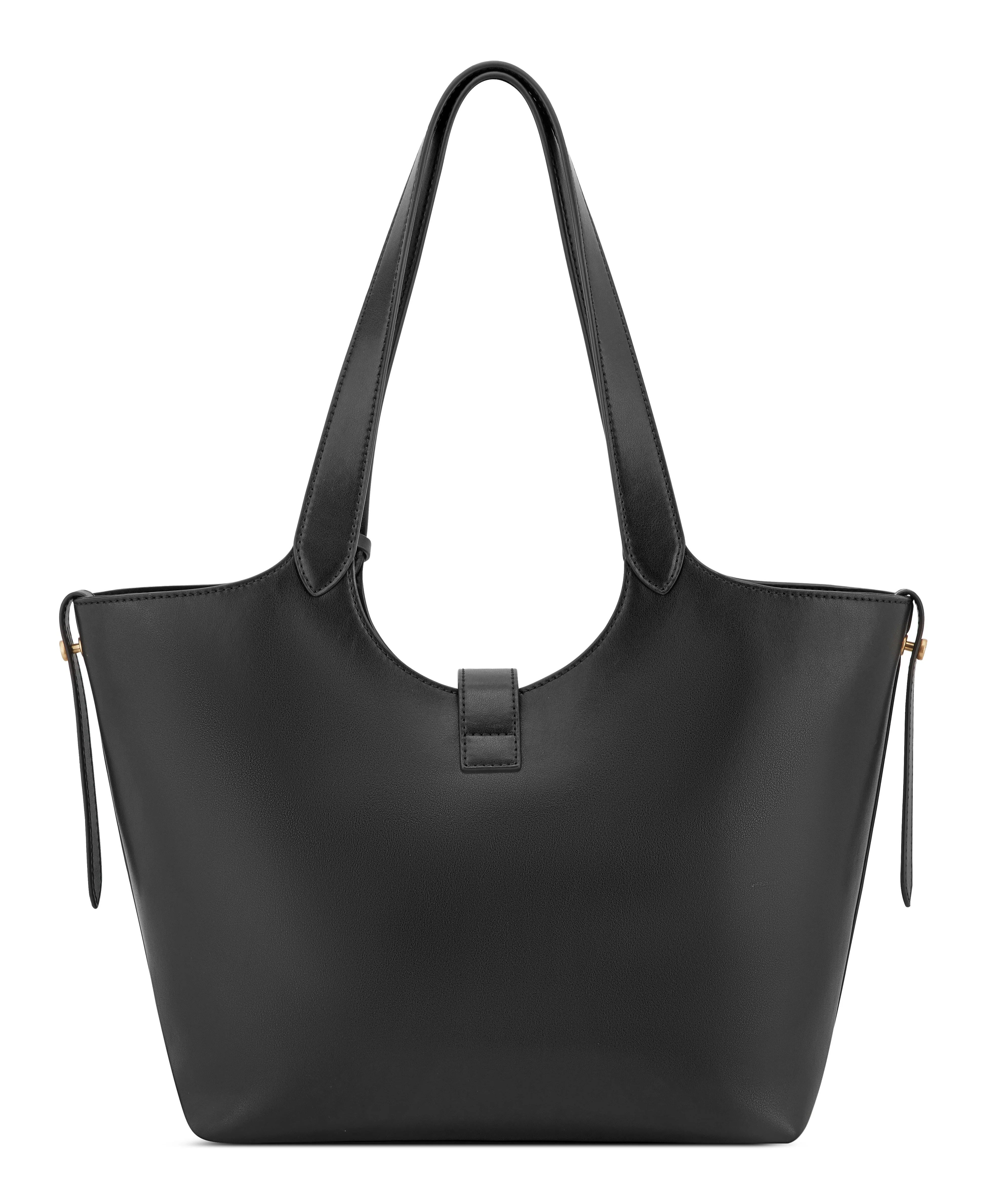 NINE WEST HANDBAGS ARPANA LEATHER TOTE BLACK - Image 3