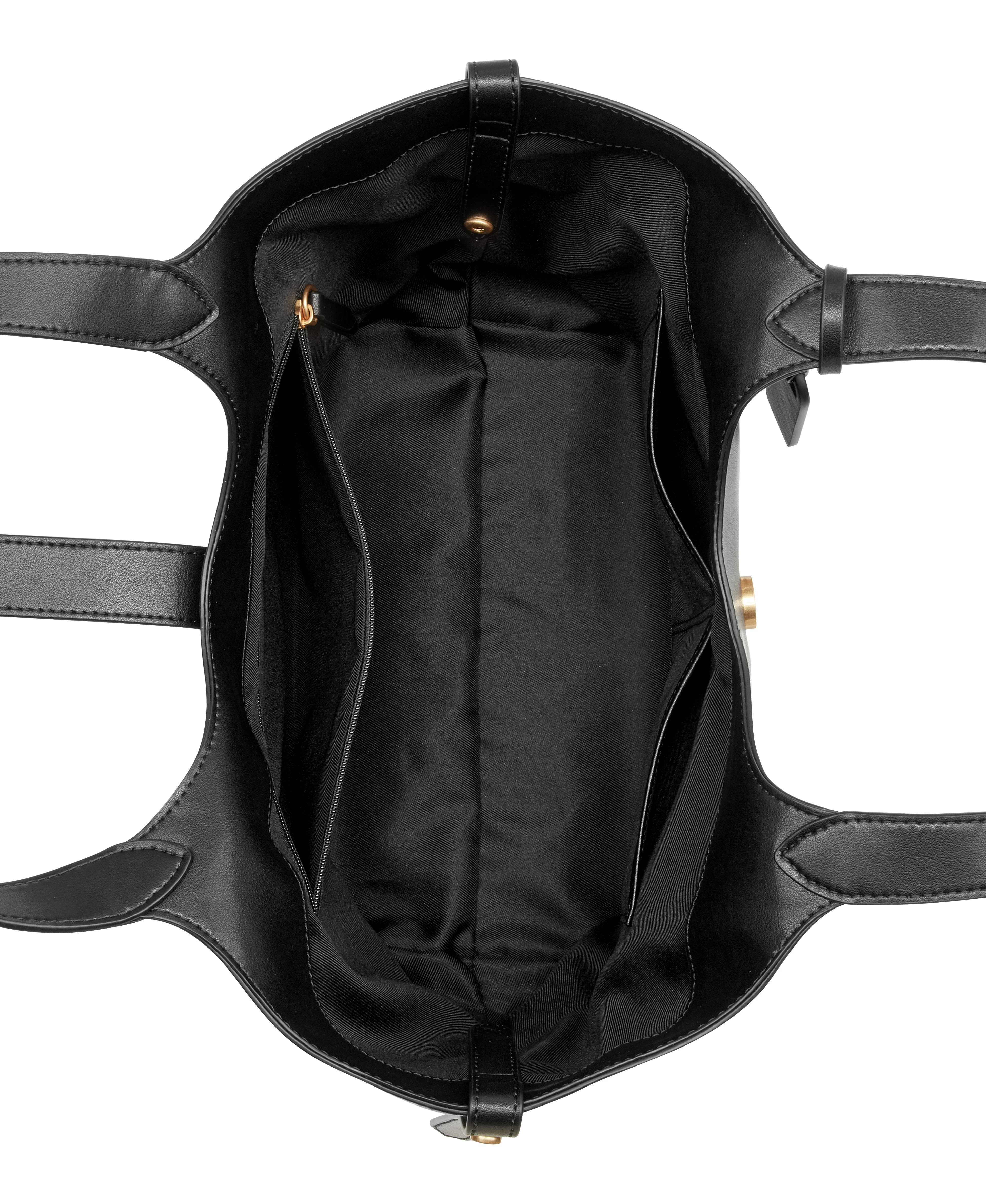 NINE WEST HANDBAGS ARPANA LEATHER TOTE BLACK - Image 4