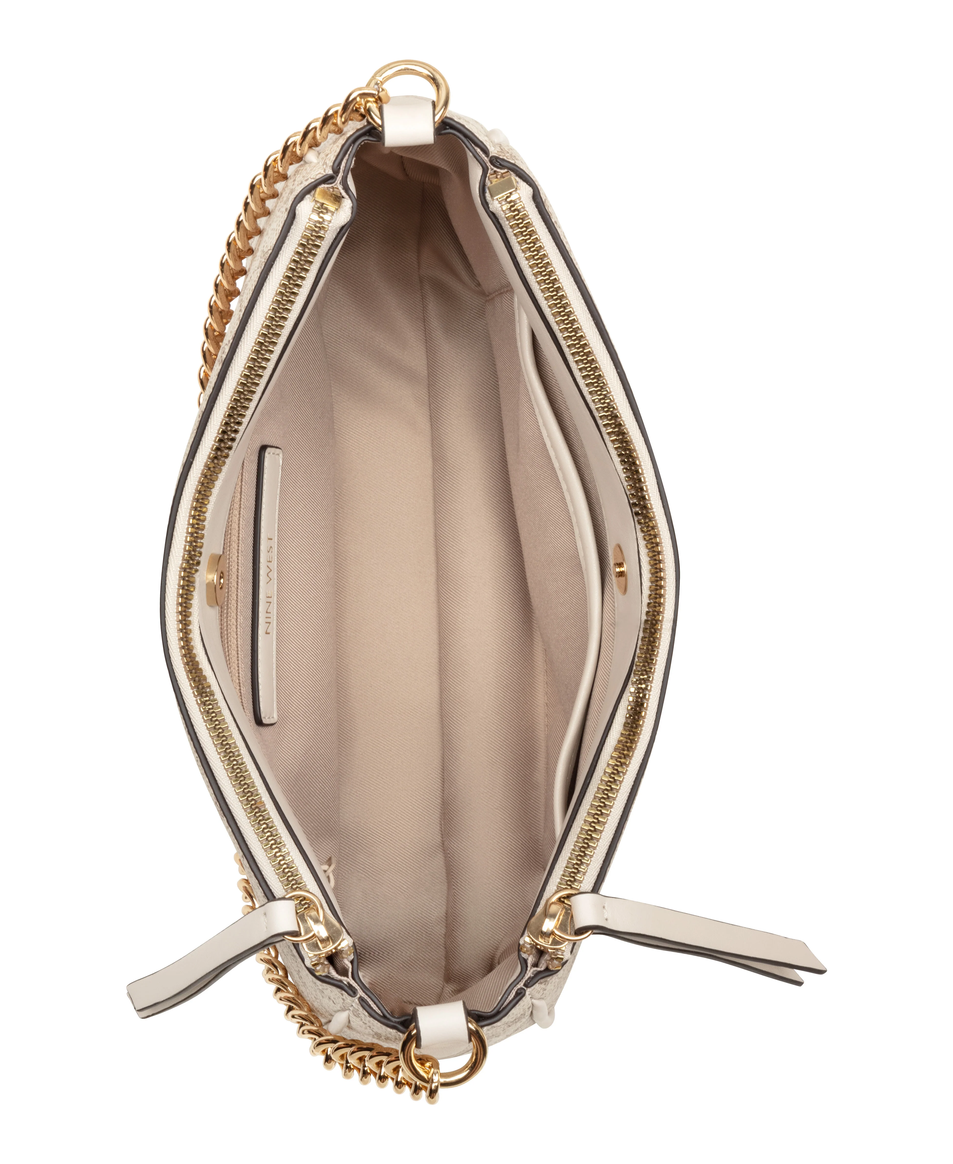 NINE WEST HANDBAGS DENZIELLE CONVERTIBLE SHOULDER MUSHROOM LOGO/MILK - Image 4
