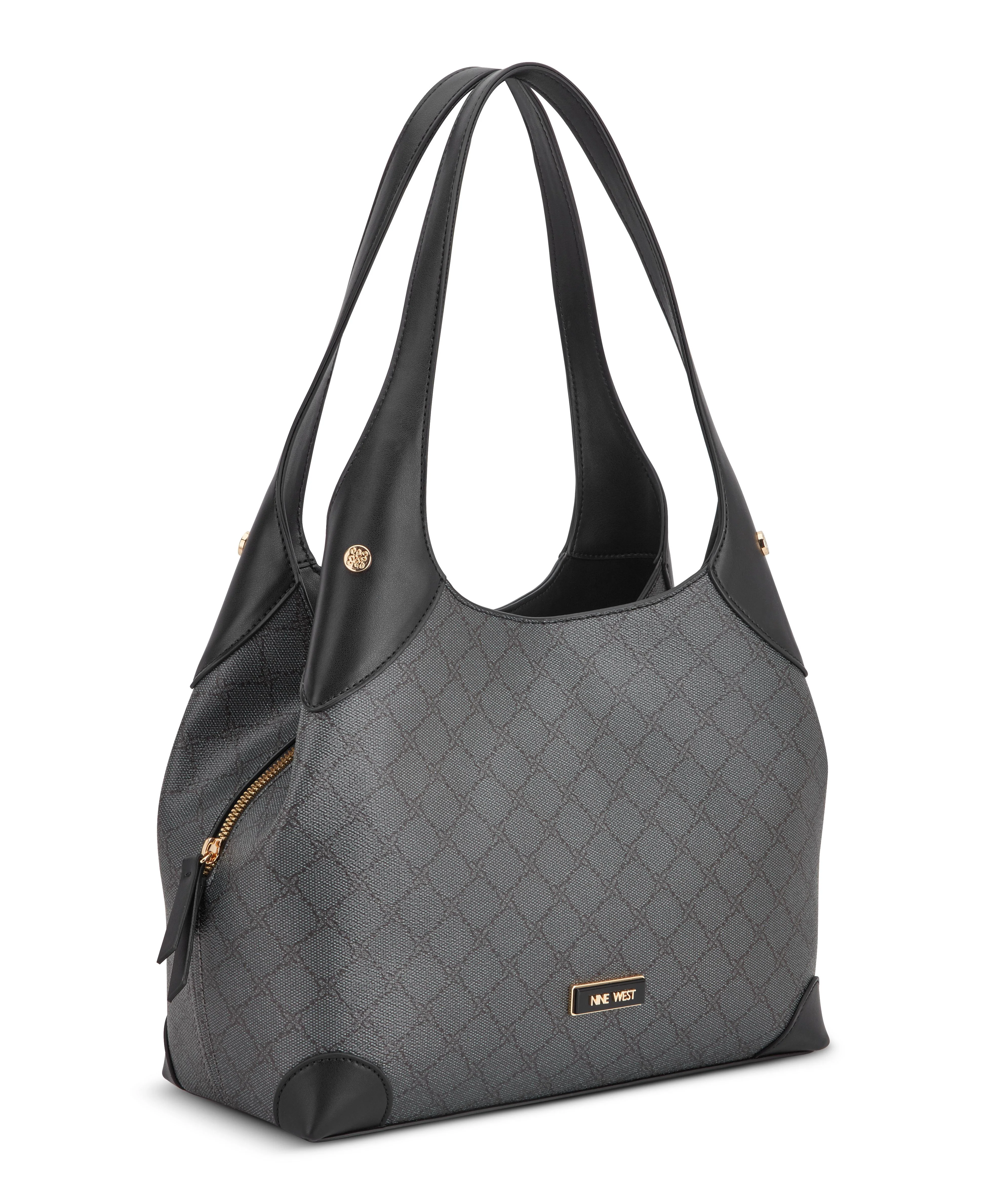 Nine West Handbags EAMON 3 COMP SHOULDER BAG ONYX LOGO - Image 2