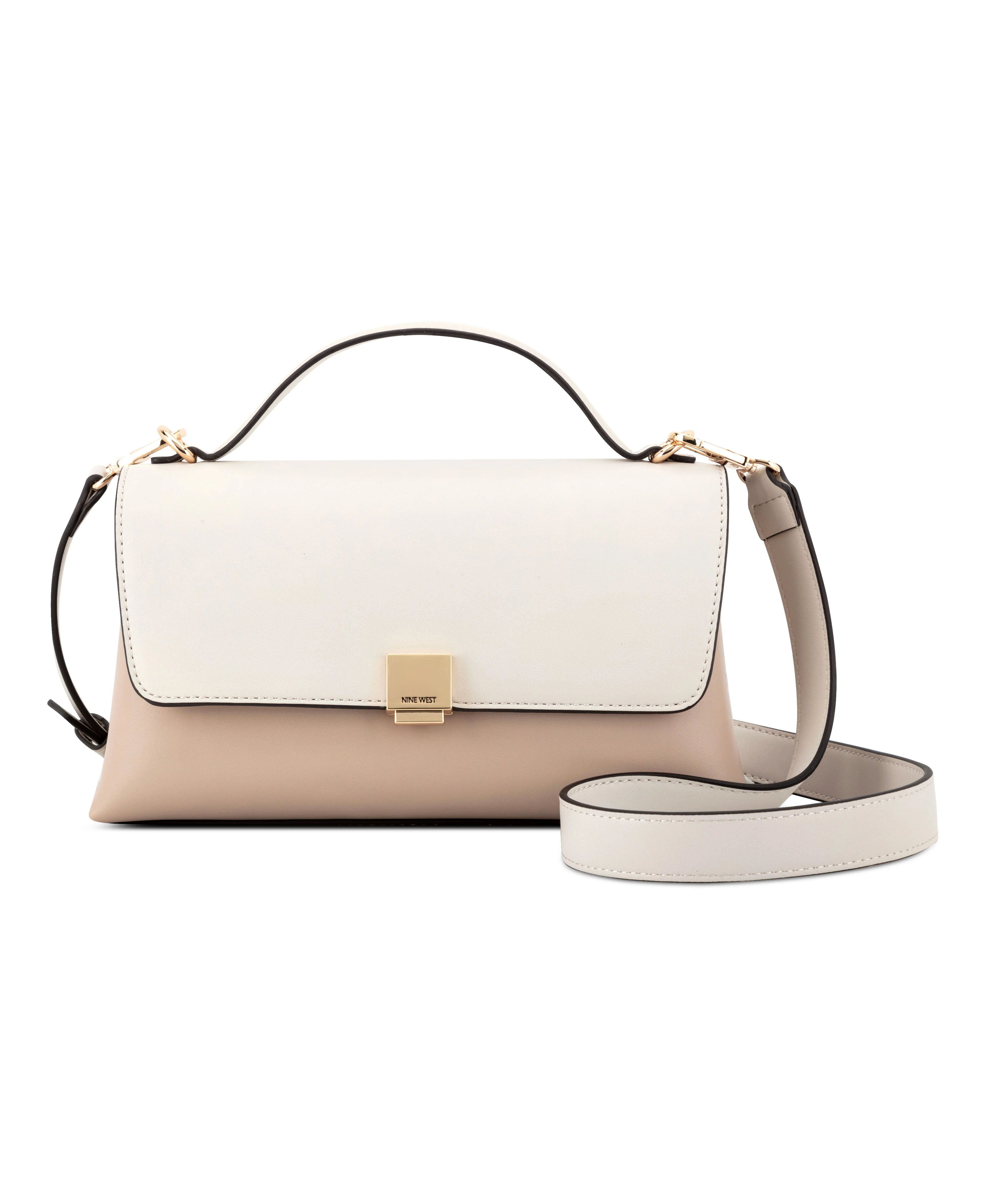 NINE WEST HANDBAGS ELOWYN CROSSBODY FLAP FAWN/MILK