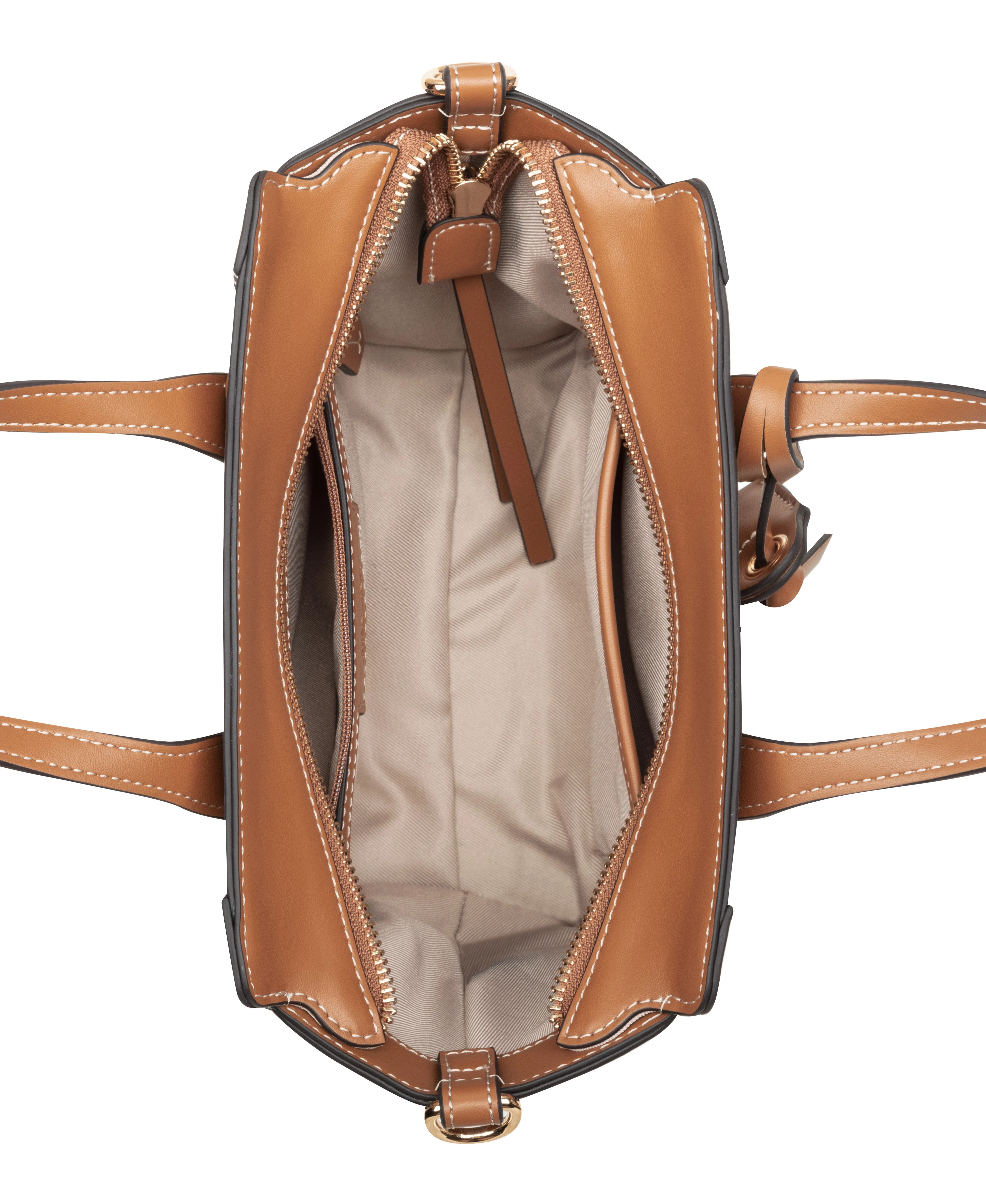 NINE WEST HANDBAGS FLEURA SMALL SATCHEL BRANDY - Image 4