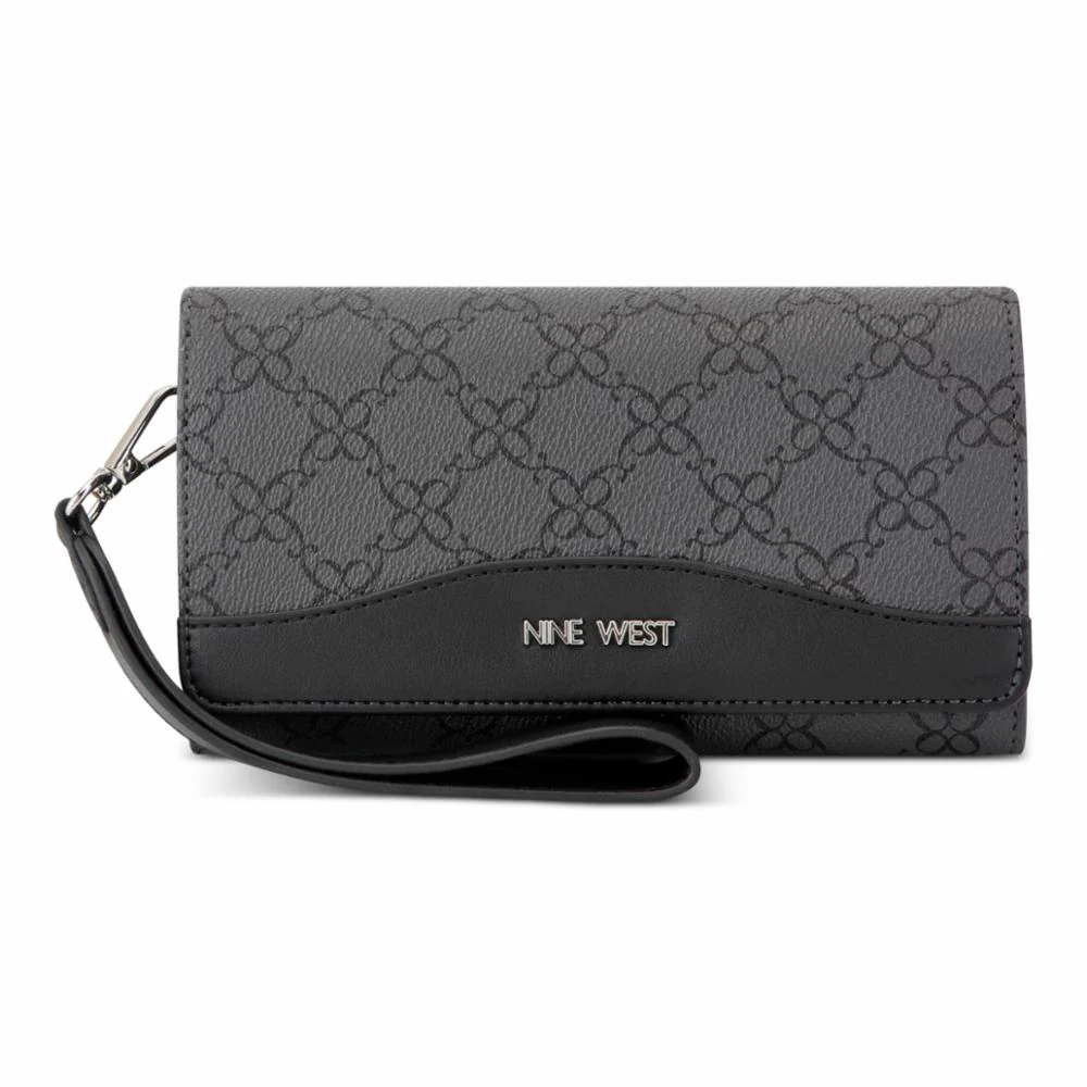 Nine West Handbags LIOR SLG PHONE ORGANIZER JET BLACK LOGO