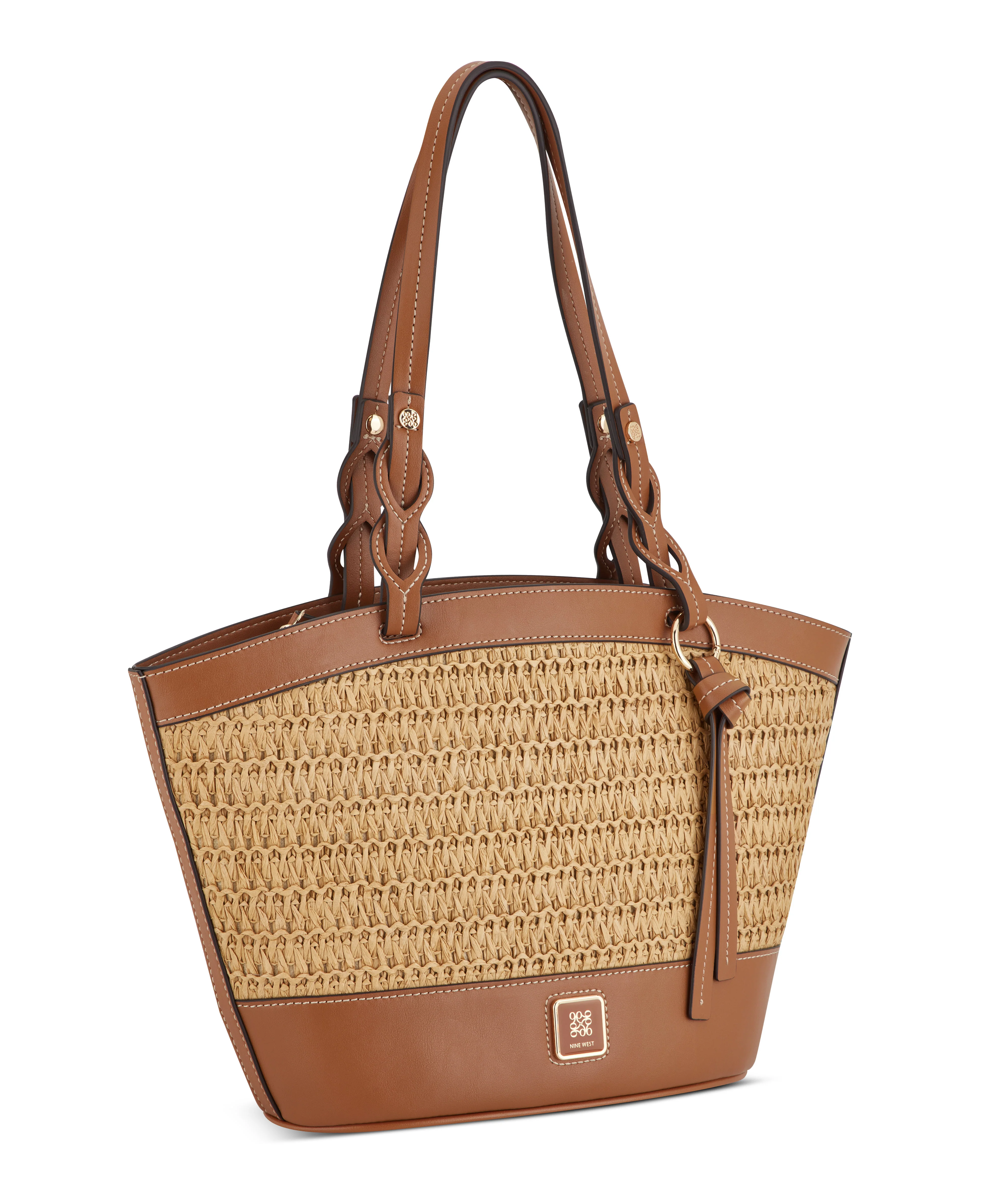 NINE WEST HANDBAGS NEFI TOTE NATURAL/BRANDY - Image 2