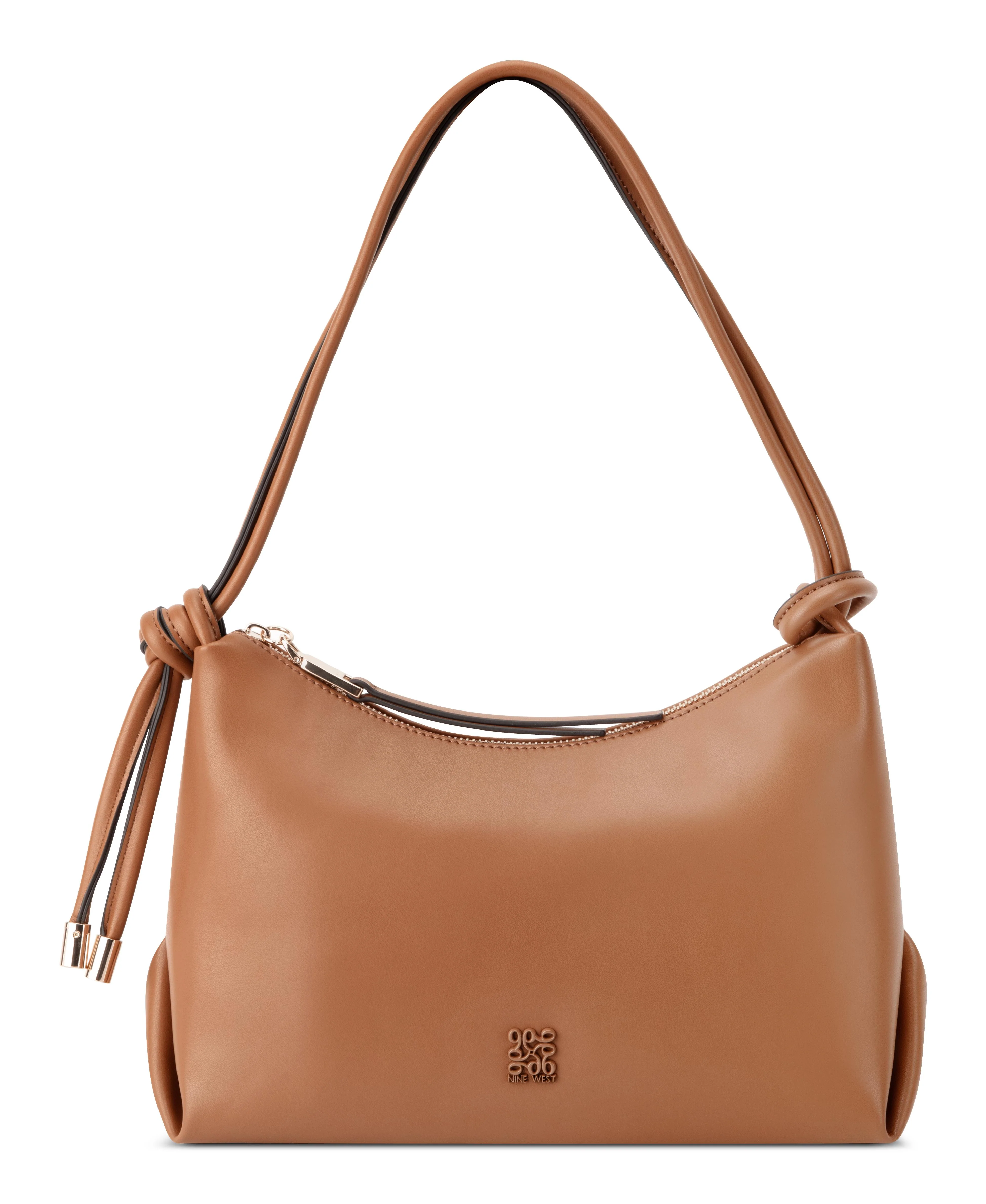 Nine West Handbags ORALIE TOP ZIP SHOULDER BAG BRANDY