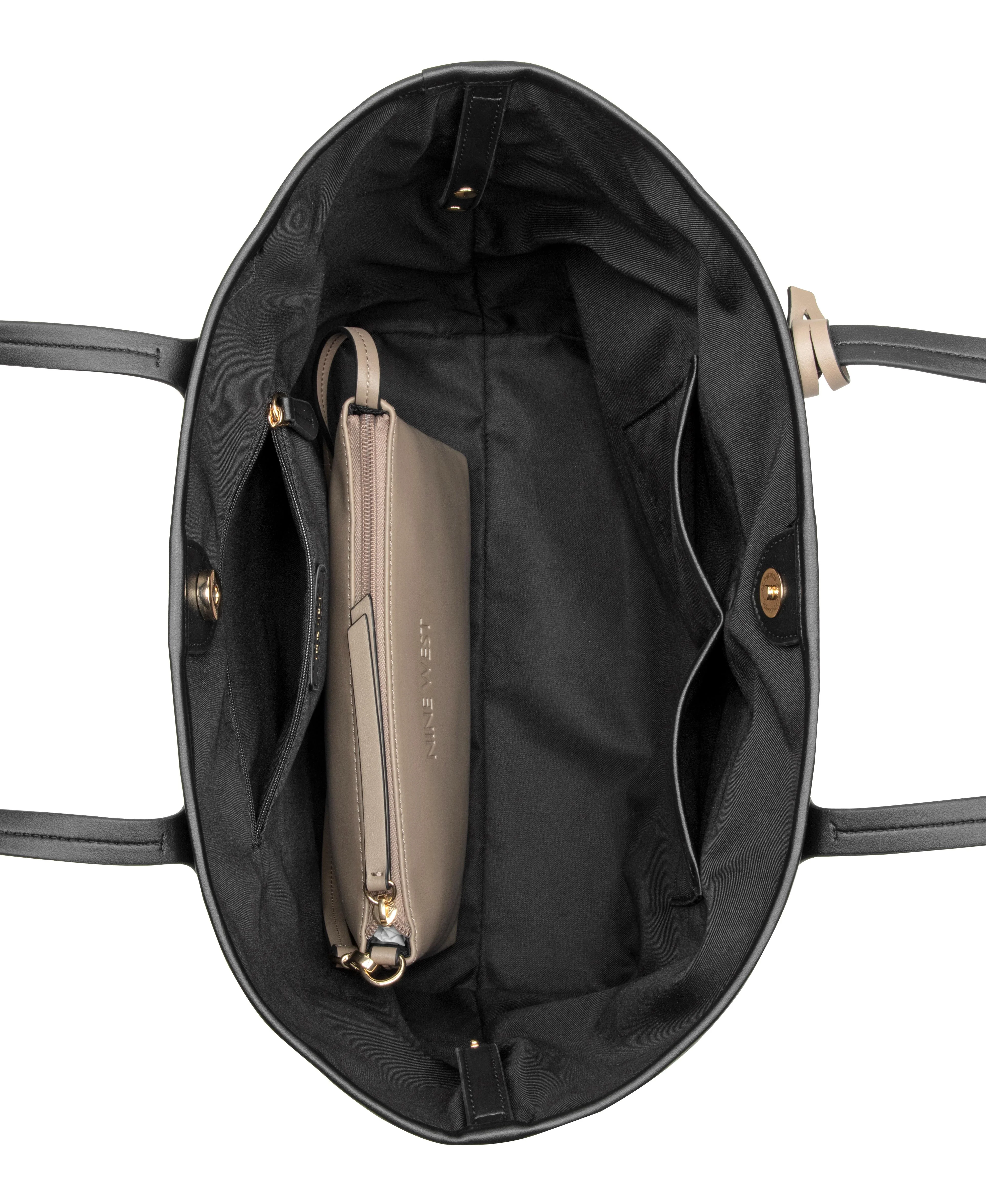 Nine West Handbags PIERA LARGE 2 IN 1 TOTE BLACK - Image 4
