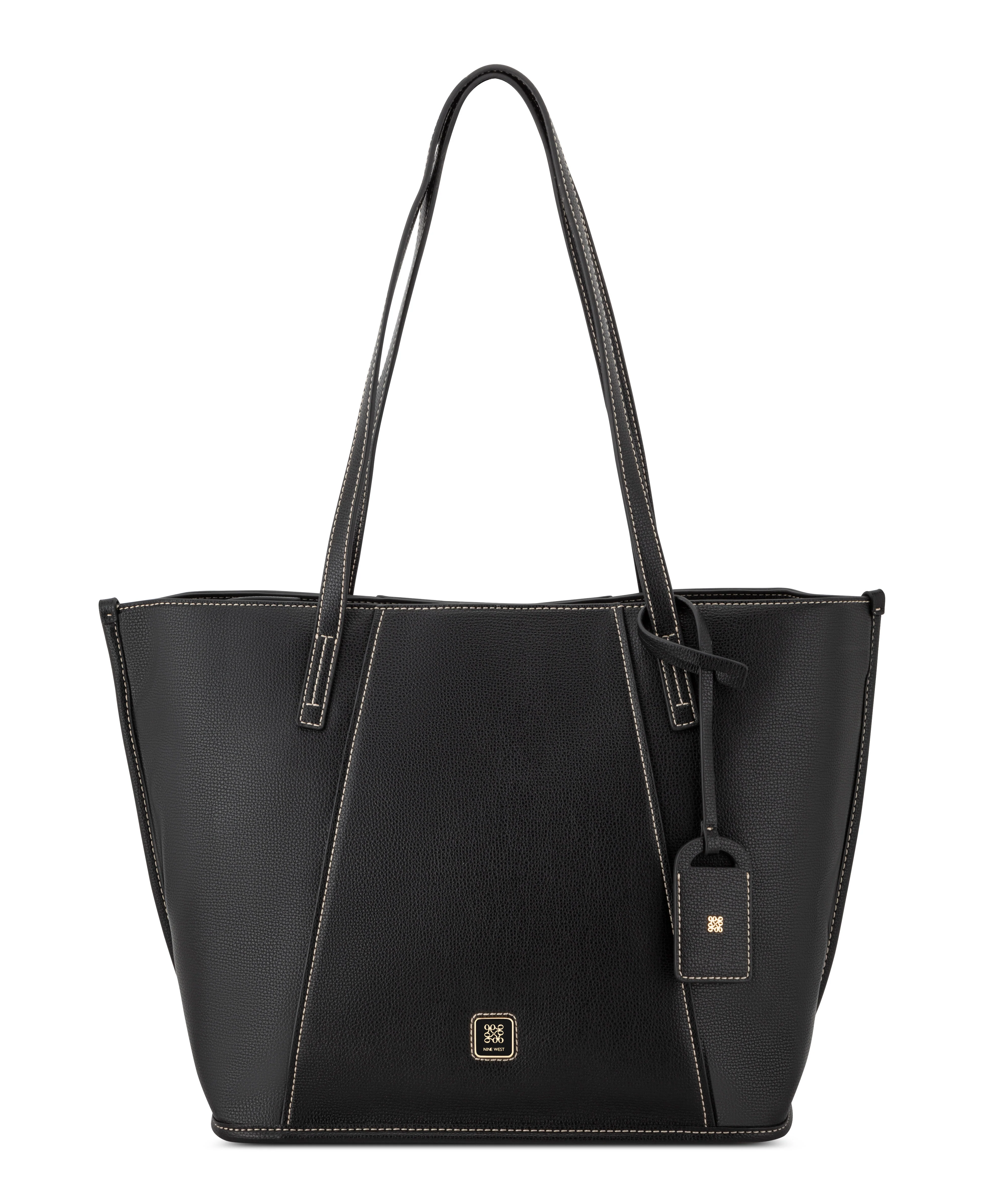NINE WEST HANDBAGS QUINCIE 3 COMP TOTE BLACK