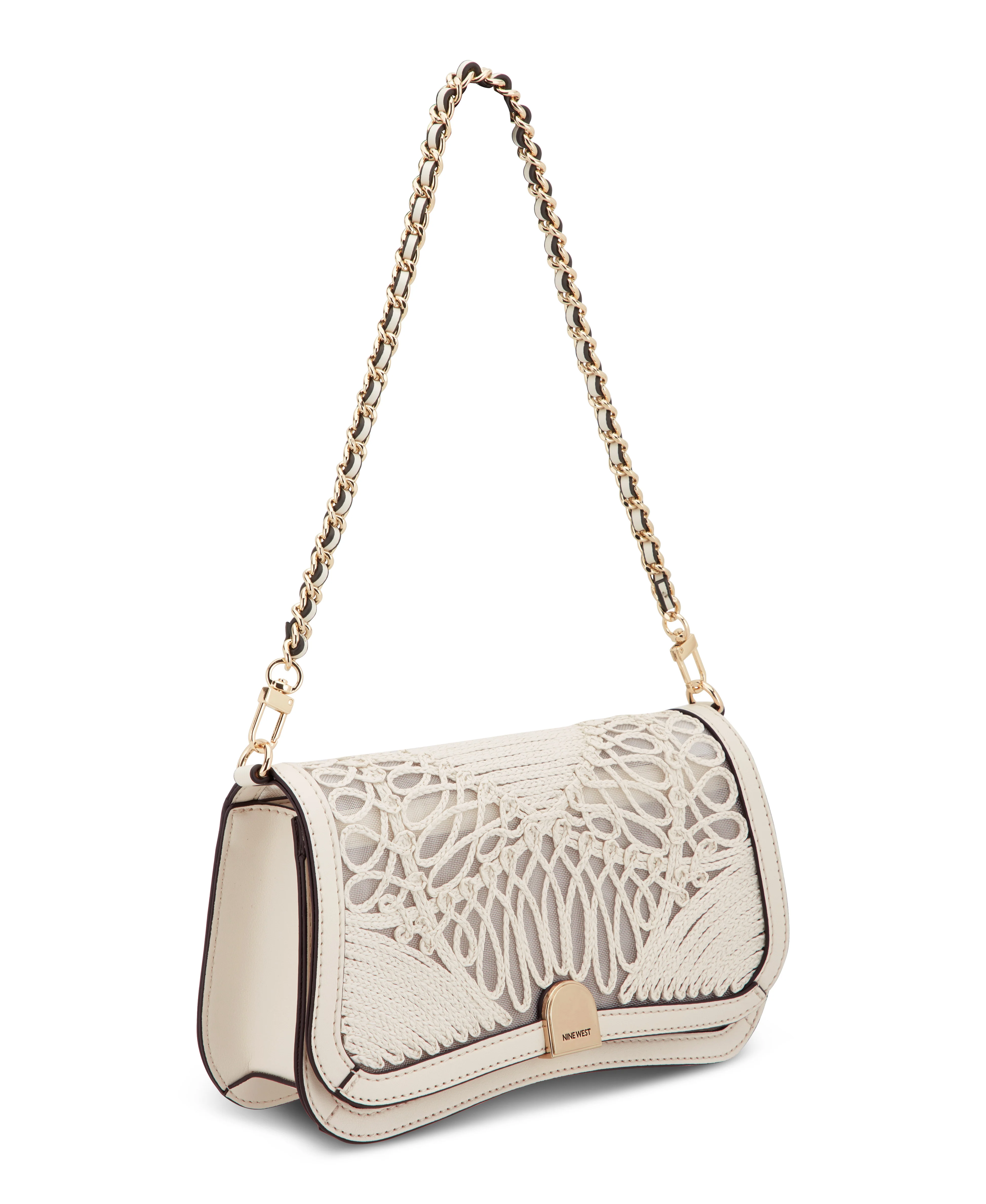 NINE WEST HANDBAGS SOMI FLAP SHOULDER BAG CHIC CREAM - Image 2