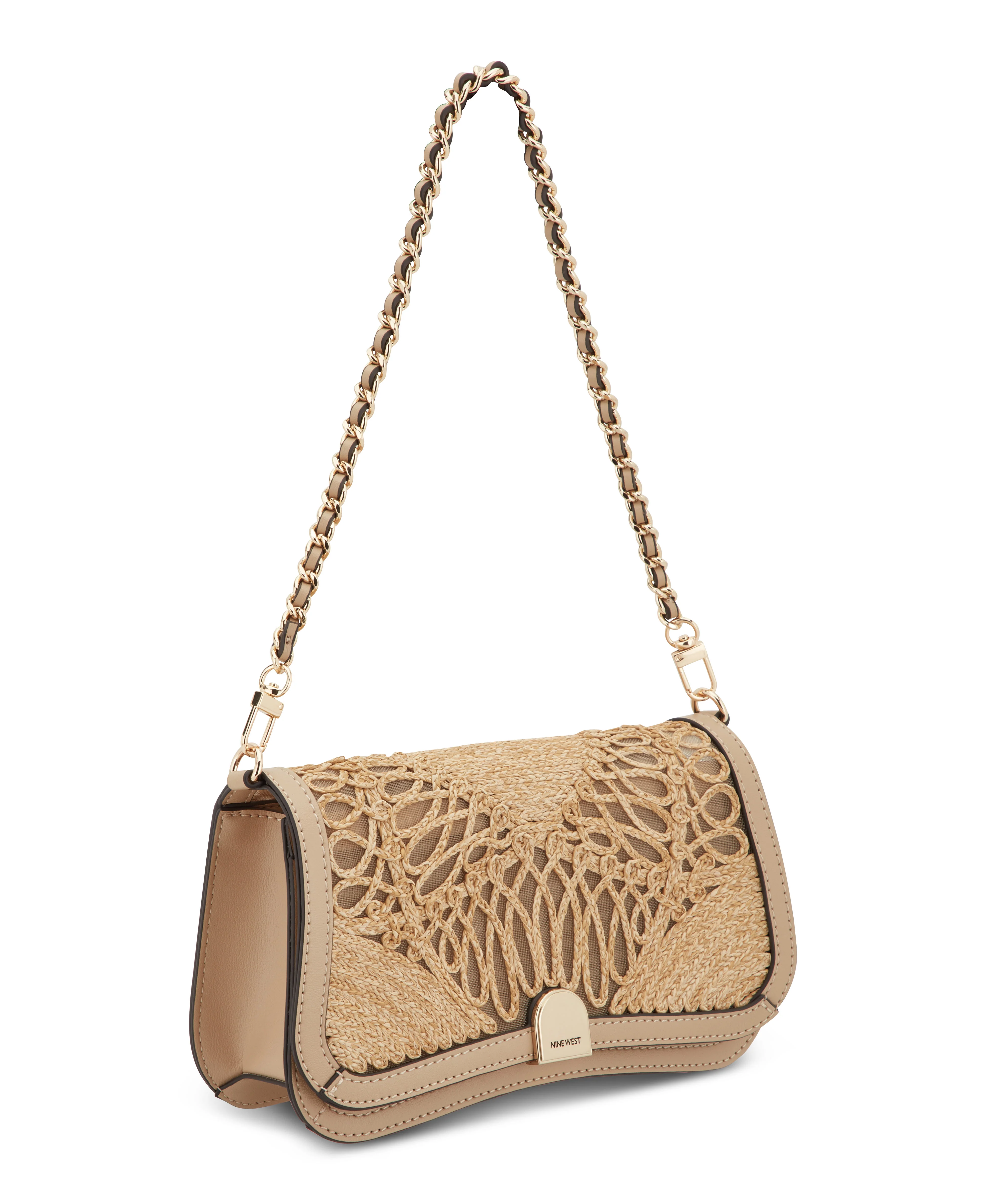 NINE WEST HANDBAGS SOMI FLAP SHOULDER BAG NATURAL - Image 2