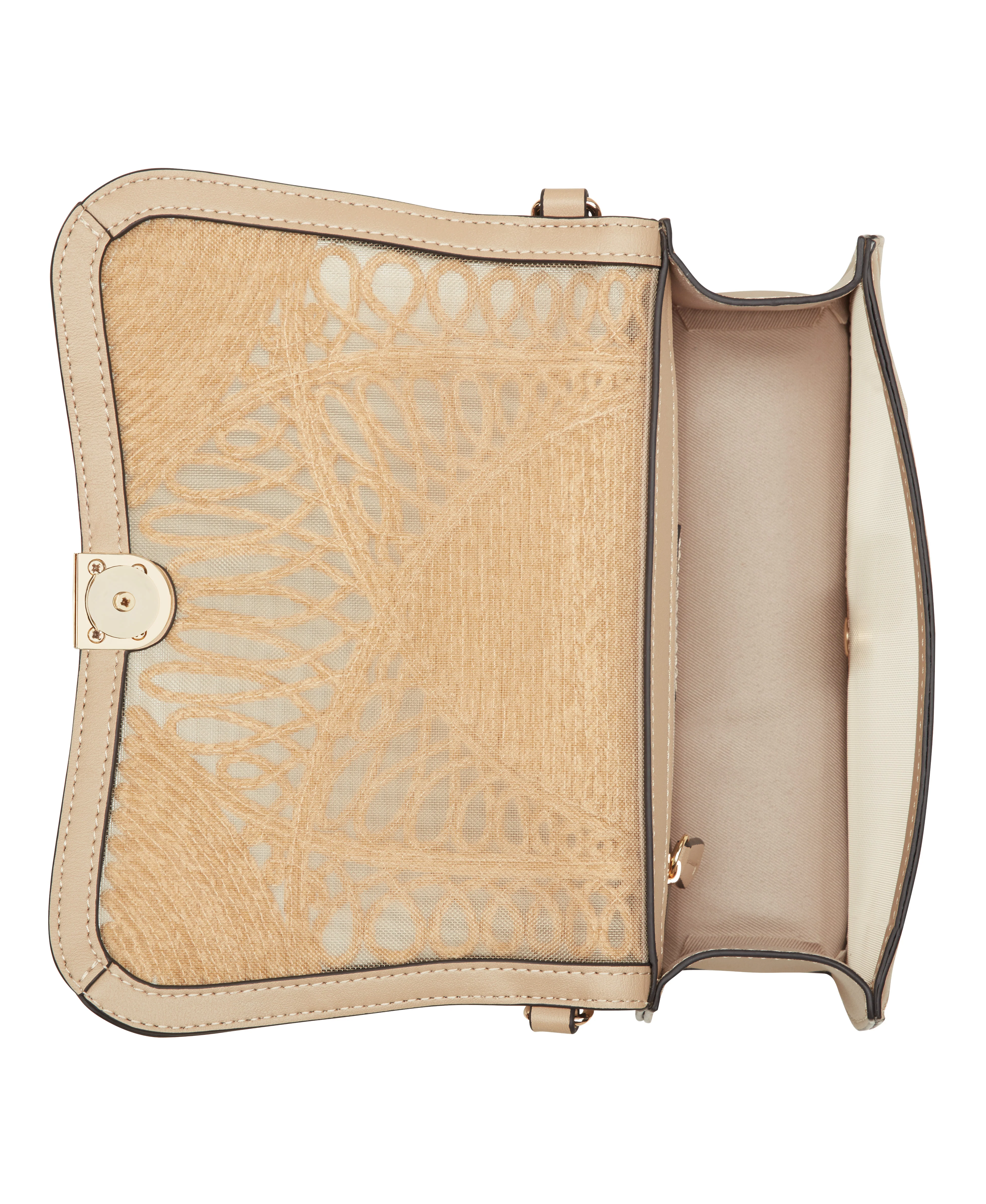NINE WEST HANDBAGS SOMI FLAP SHOULDER BAG NATURAL - Image 4