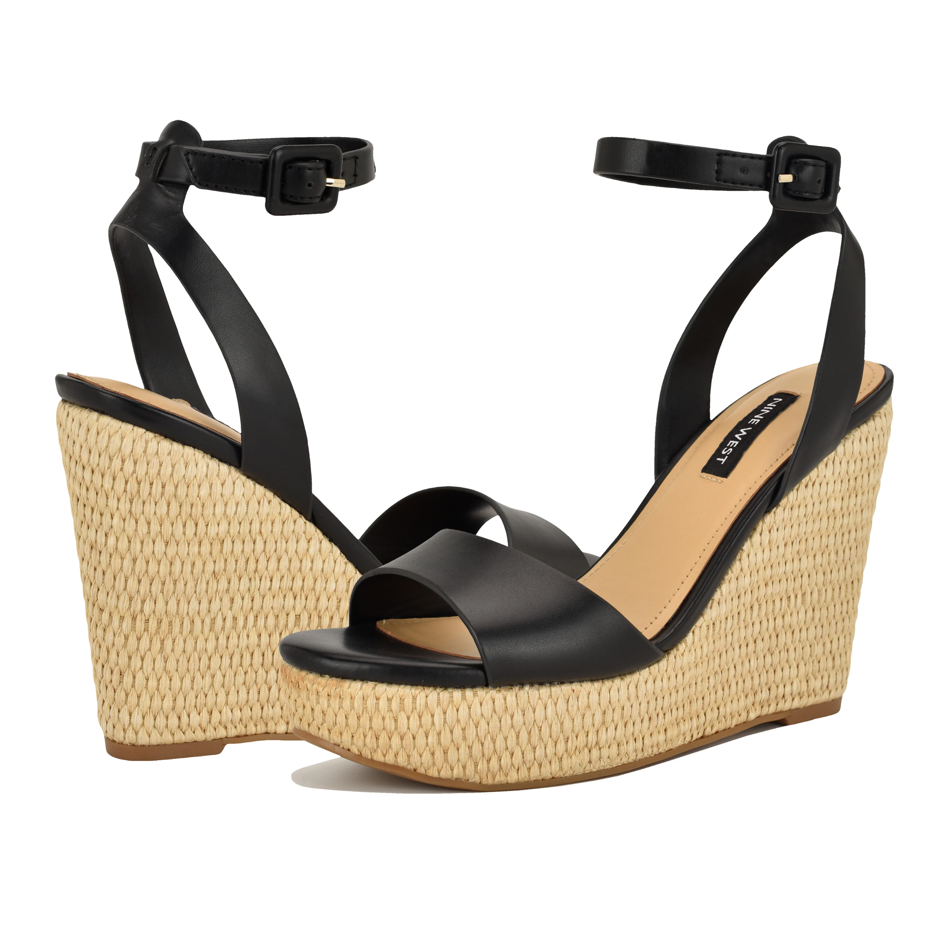 NINE WEST HANLOW3 BLACK/NEW BURNISHED PU RAW EDG - Image 7