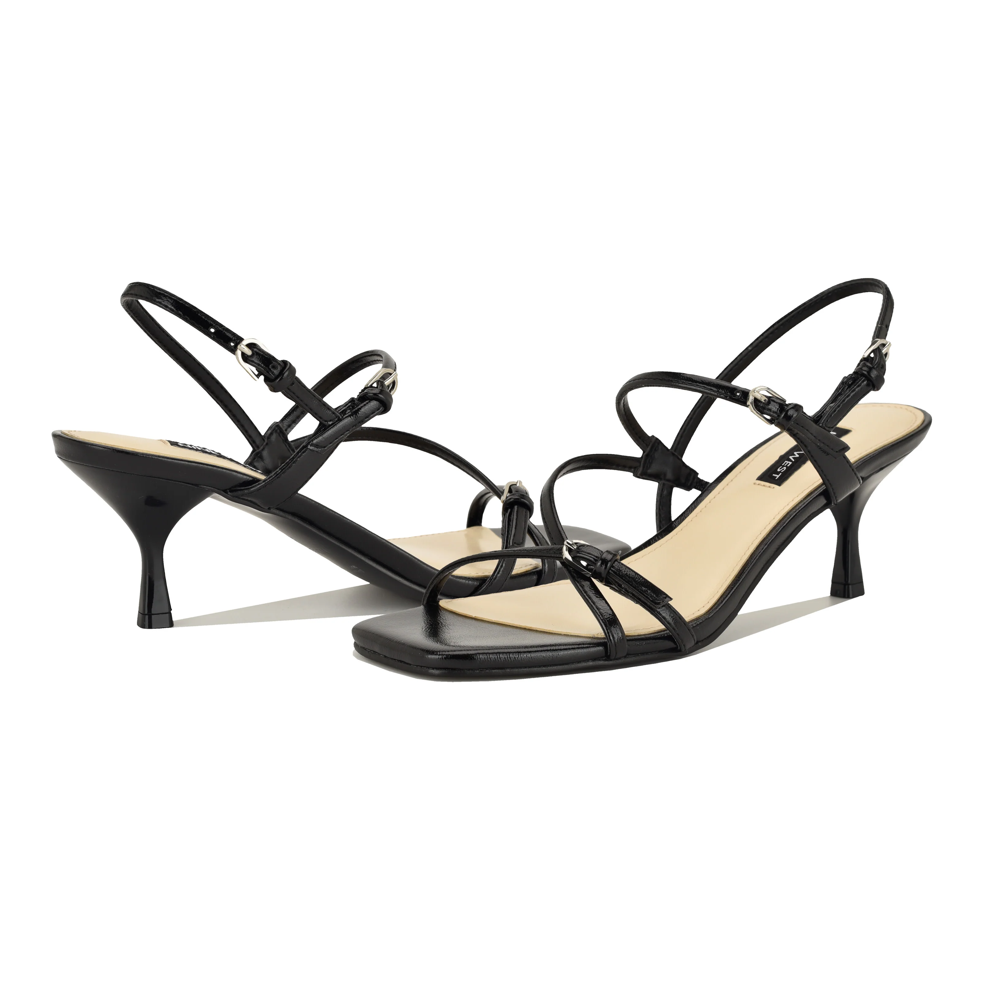 NINE WEST HAYLA3 BLACK/MINI CRINKLE PATENT PU - Image 7