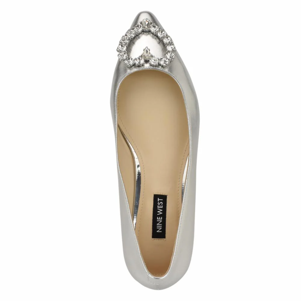 Nine West HEARTS3 SILVER/LAMINATO SOFT PU WITH F - Image 4
