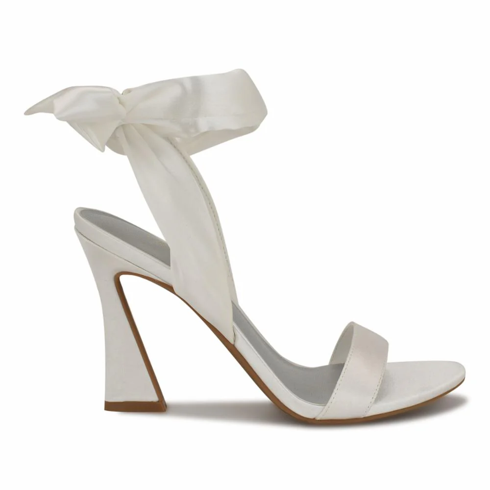 Nine West KALDRA2 WHITE684/CRYSTAL SATIN