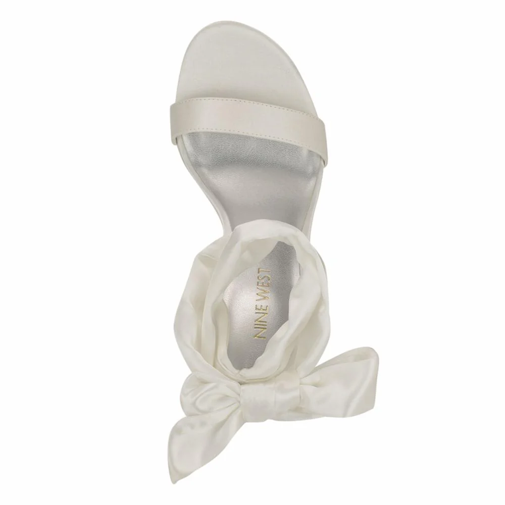 Nine West KALDRA2 WHITE684/CRYSTAL SATIN - Image 4