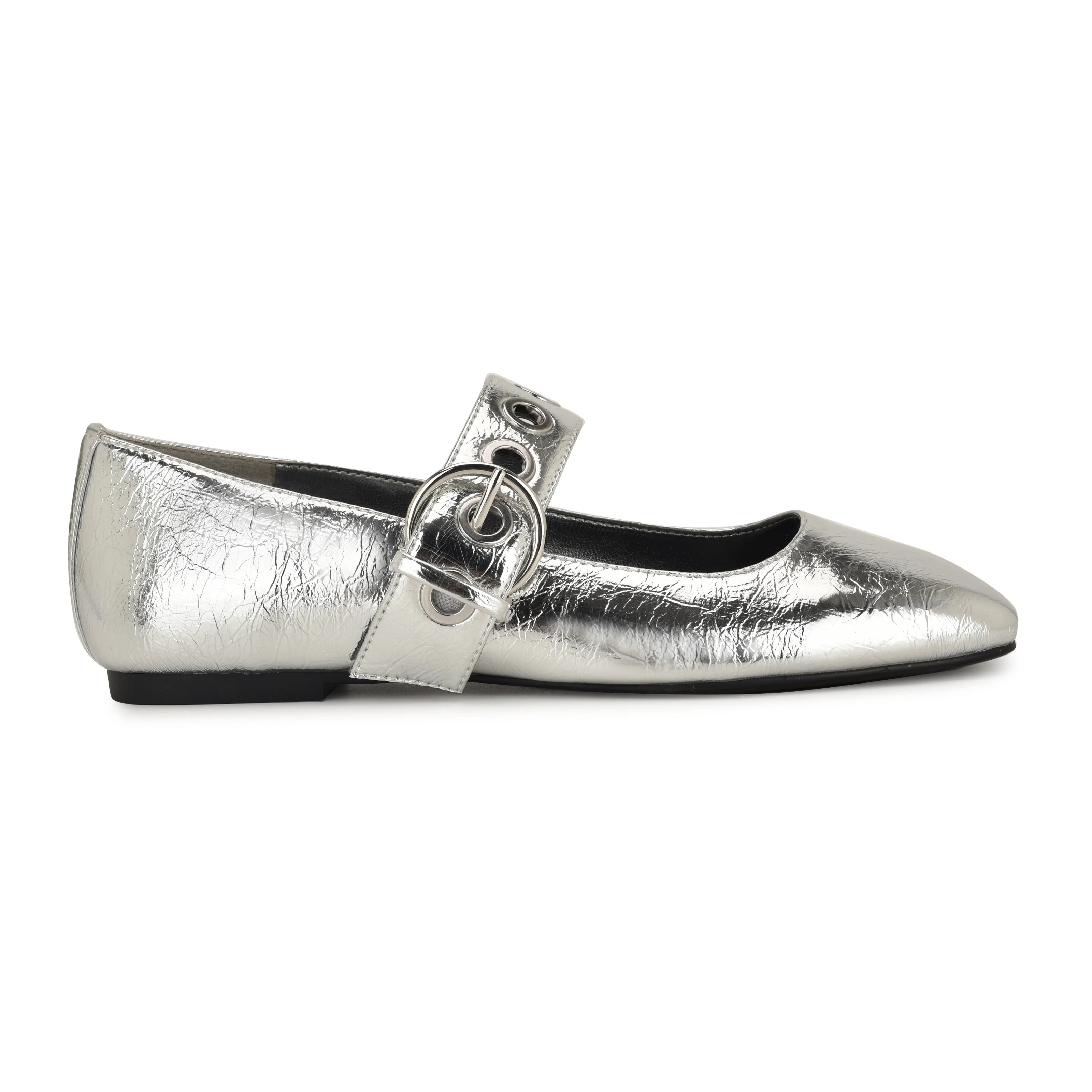 NINE WEST KEBBA3 SILVER/METALLIC CRINKLE PU JC2