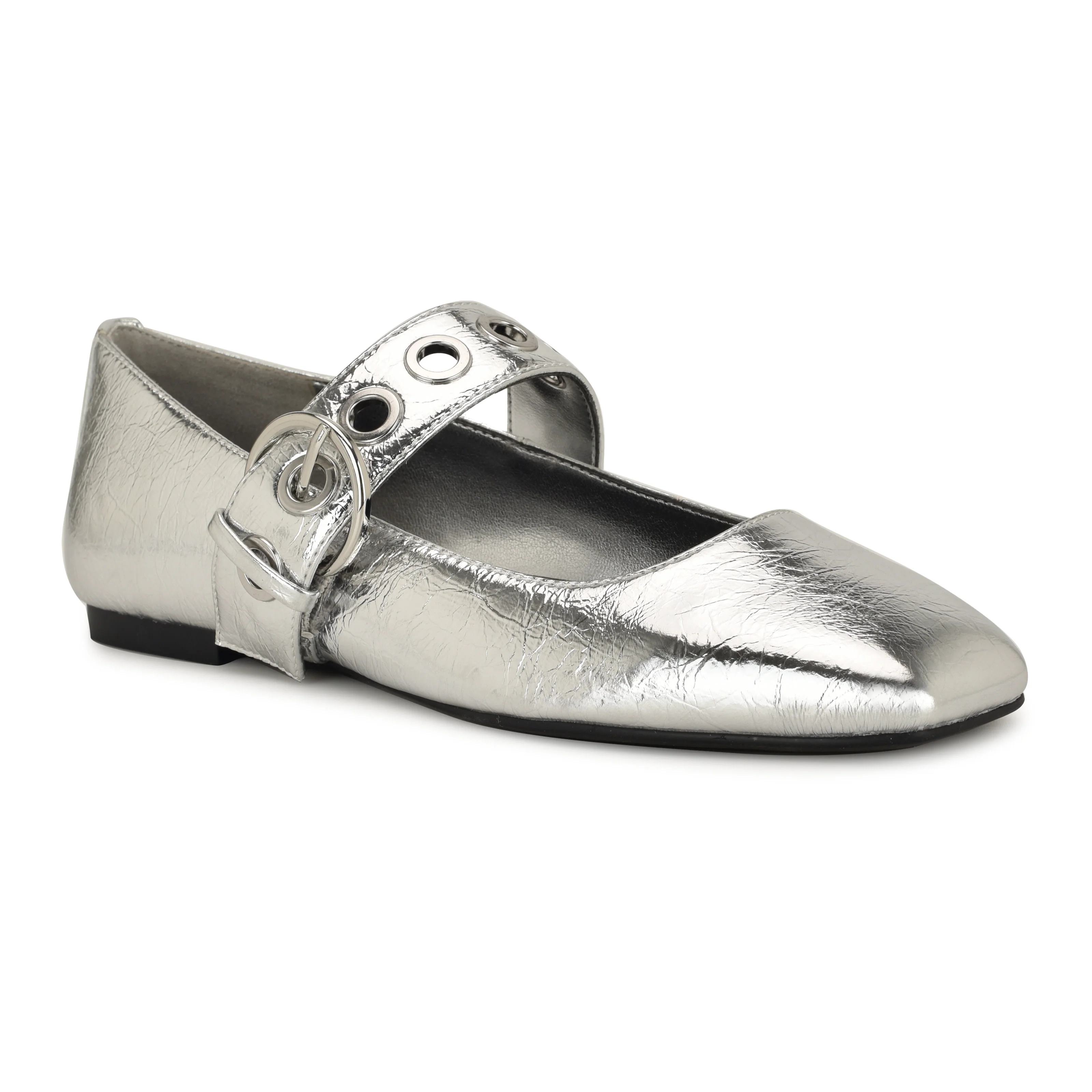 NINE WEST KEBBA3 SILVER/METALLIC CRINKLE PU JC2 - Image 2