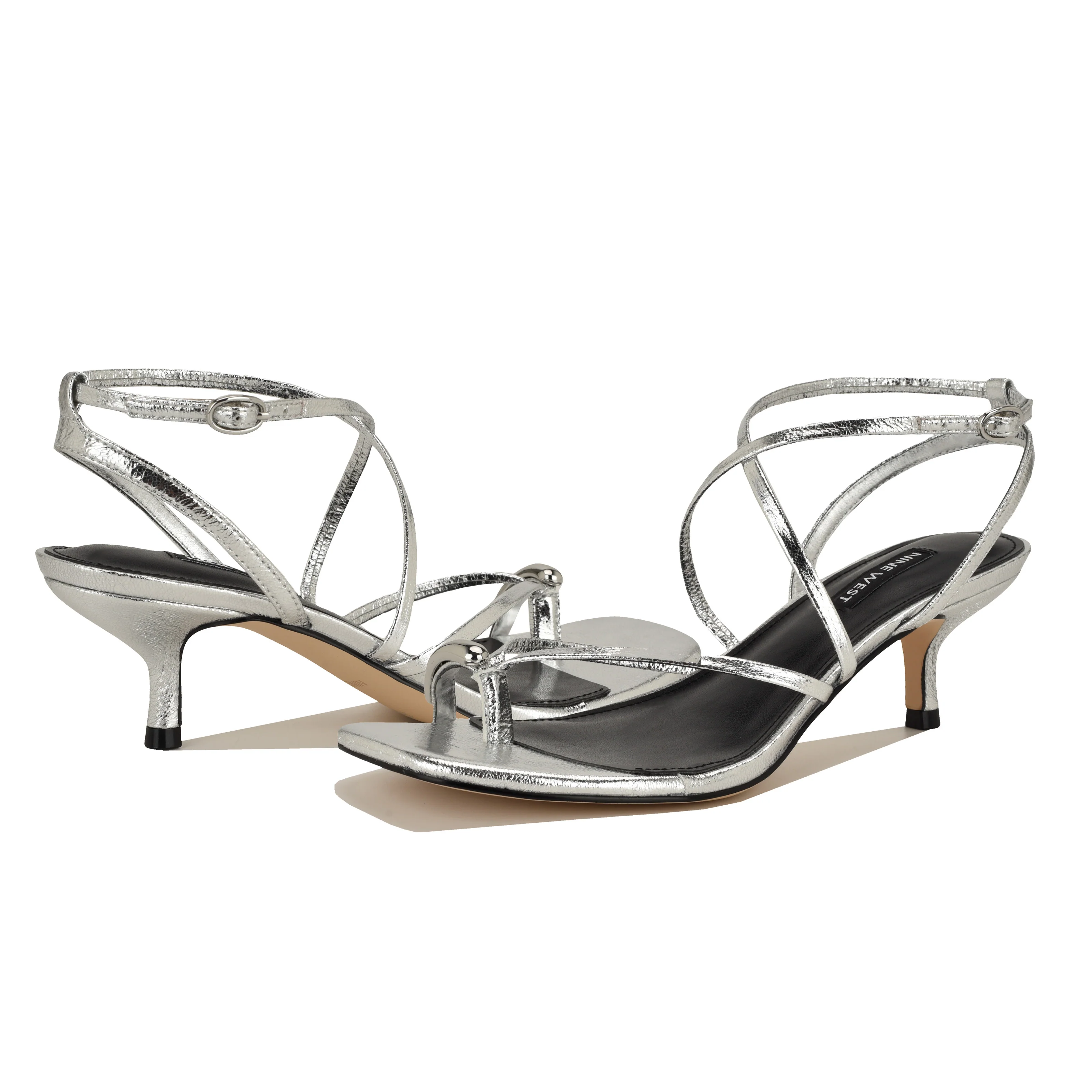 NINE WEST MAYS3 SILVER/METALLIC CRACKLE PU - Image 7