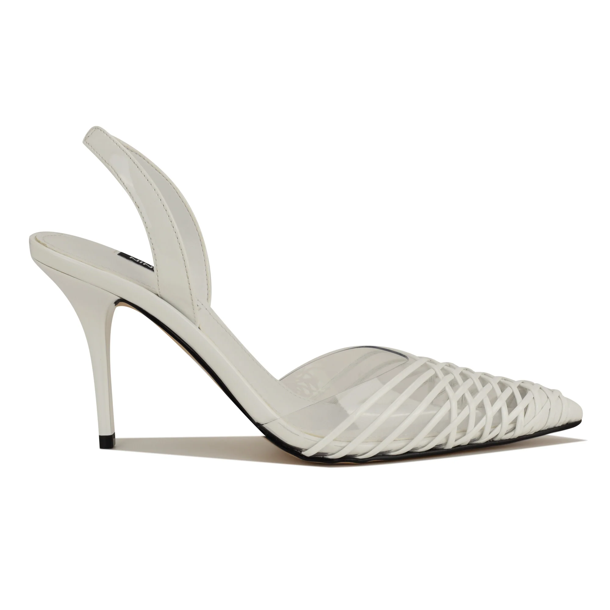 NINE WEST PEMMA3 WHITE NW/CLEAR/PREMIERE MUST L