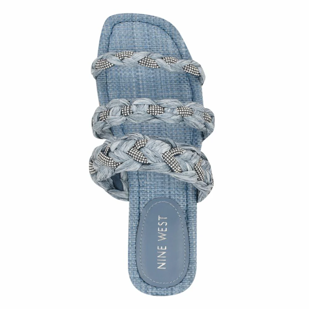 Nine West QAZZ3 BLUE89784+CRYSTAL/RAFFIA WITH - Image 4
