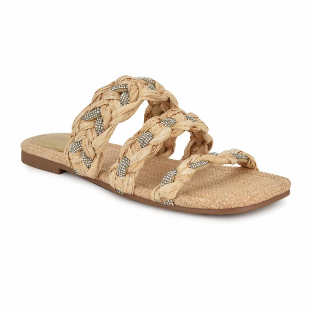 Nine West QAZZ3 NATURAL88845+CRYSTAL/RAFFIA WI - Image 2
