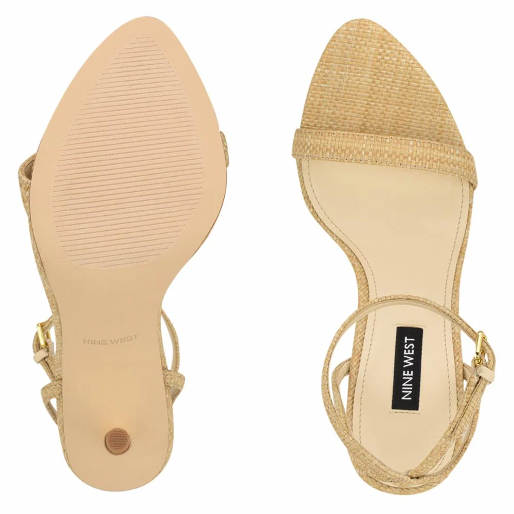 Nine West REINA2 LT NATURAL/WOVEN RAFFIA JH23-S - Image 5