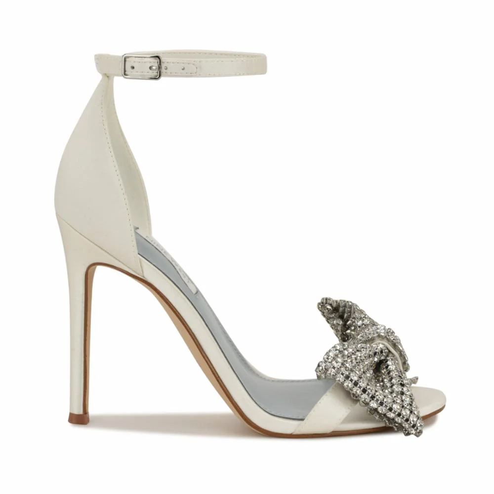 Nine West TANSIE7 WHT/CRYSTAL+HANG NICKEL/ELEGAN