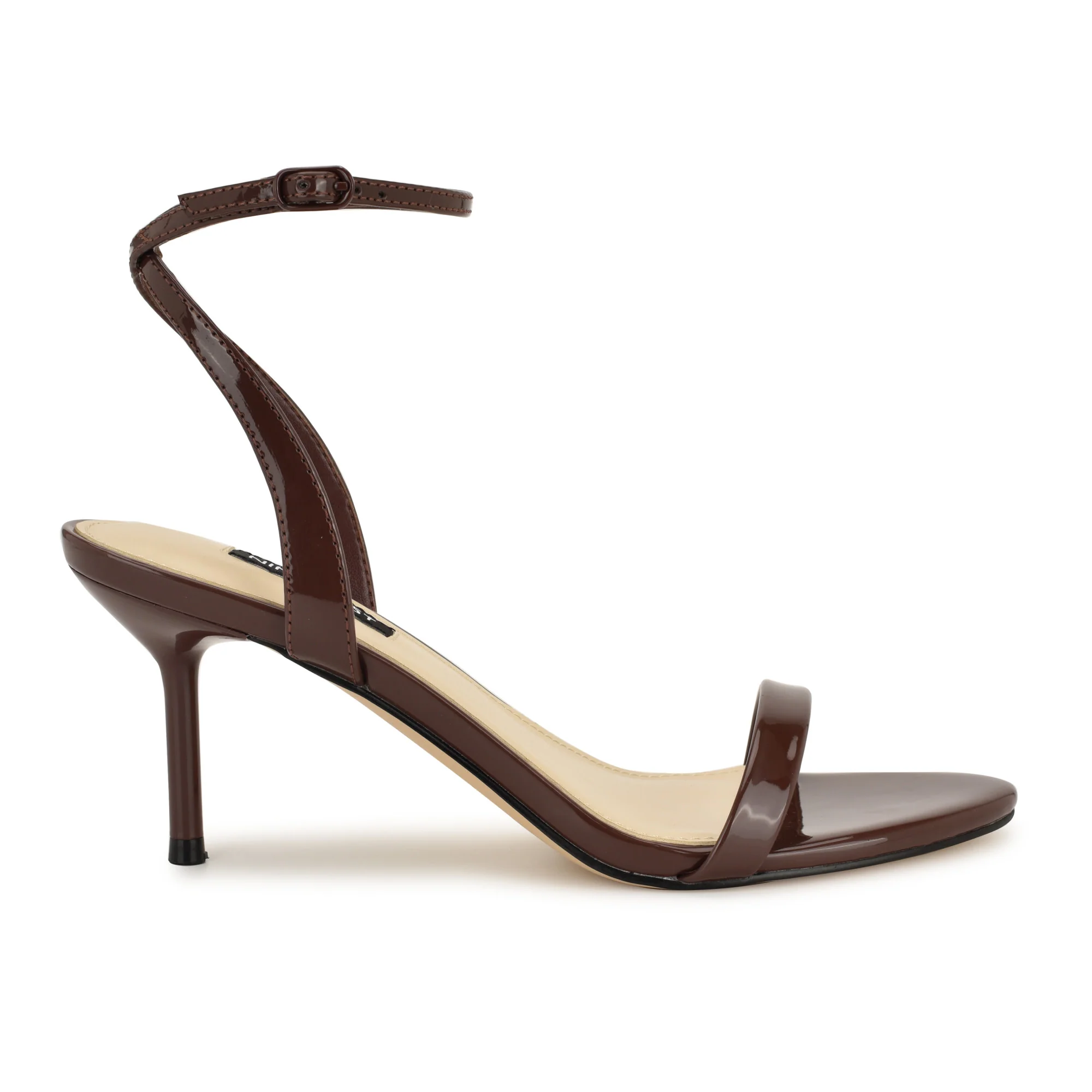 NINE WEST WALTZ3 BROWN92490/SLEEK PATENT PU